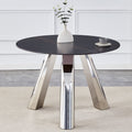 42' Luxury Sintered Stone Table: 0.45' Durable Top + 6' Steel Legs,350lb Capacity, Stain/Heat-Resistant Black Veined Surface - Modern Minimalist DesignW1512S00111