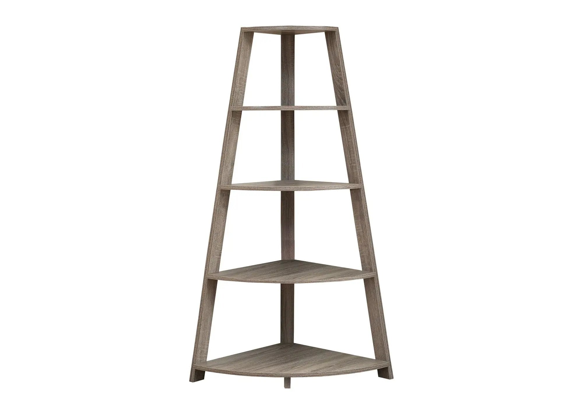 Bookshelf, Bookcase, Etagere, Corner, 4 Tier, Office, Contemporary & Modern