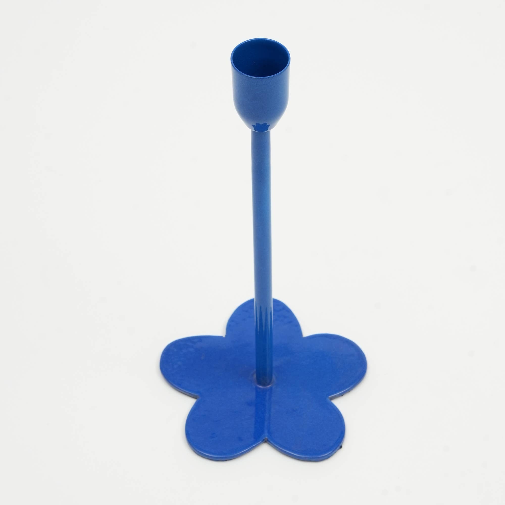 Home Décor Floral Fusion Blue Candle Holder - Stylish 4x8.75 Inch Decorative Candle Holder for Living Room & Home Accents