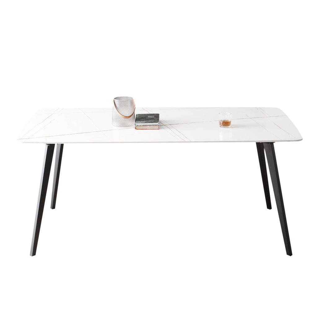 J3710 Porcelain Dining Table White 70'