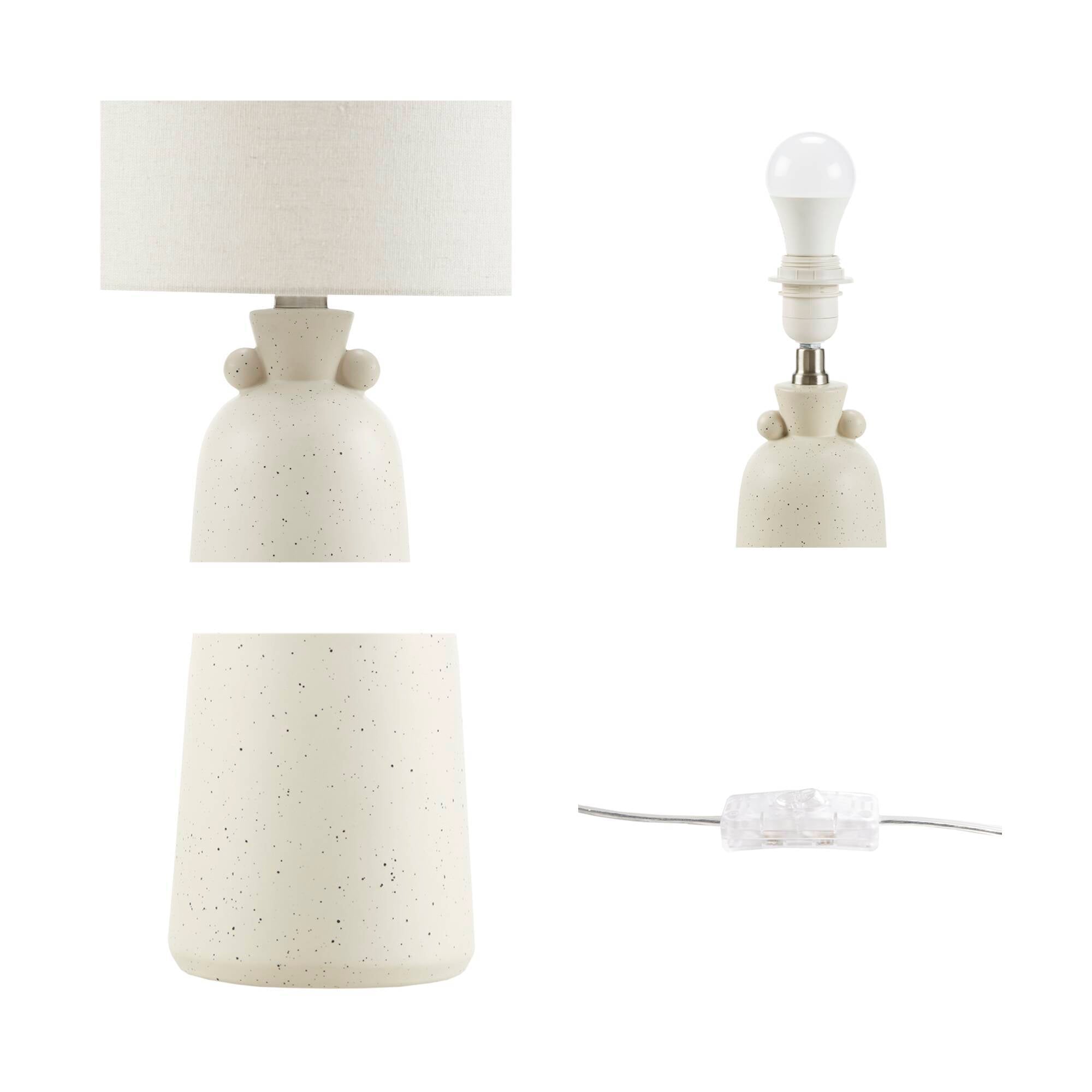 16' Ceramic Table Lamp Cream See below