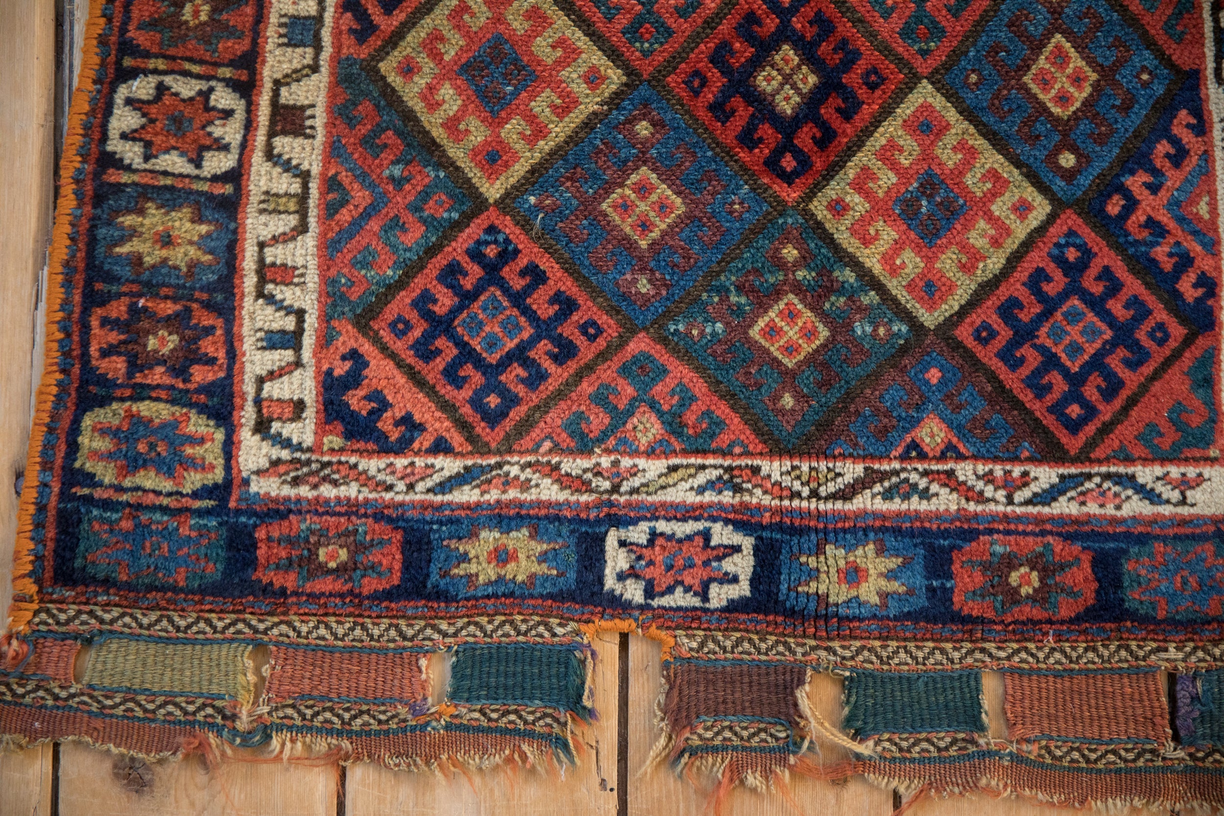 2 x 2.5 Antique Jaff Kurd Bag Face Square Rug Mat