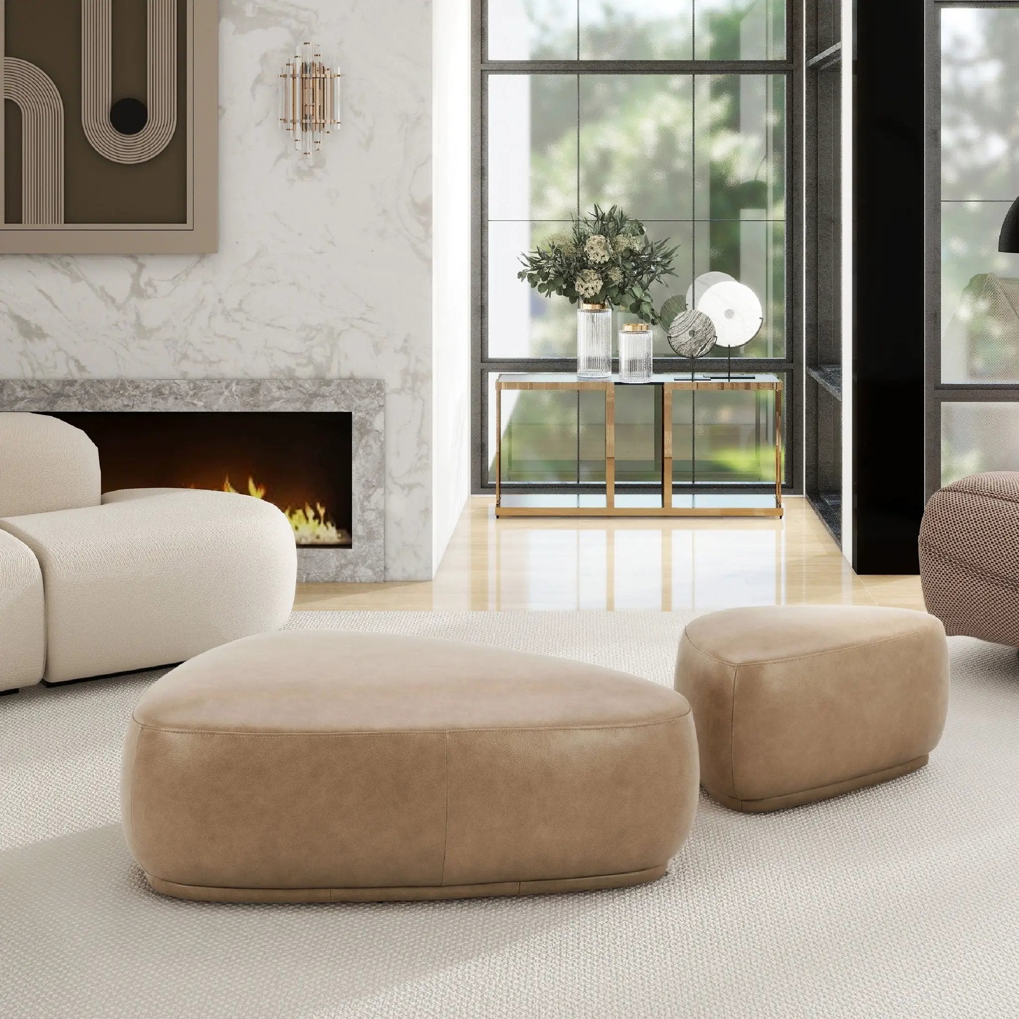 Pebble - Rounded Triangle Cocktail Ottoman