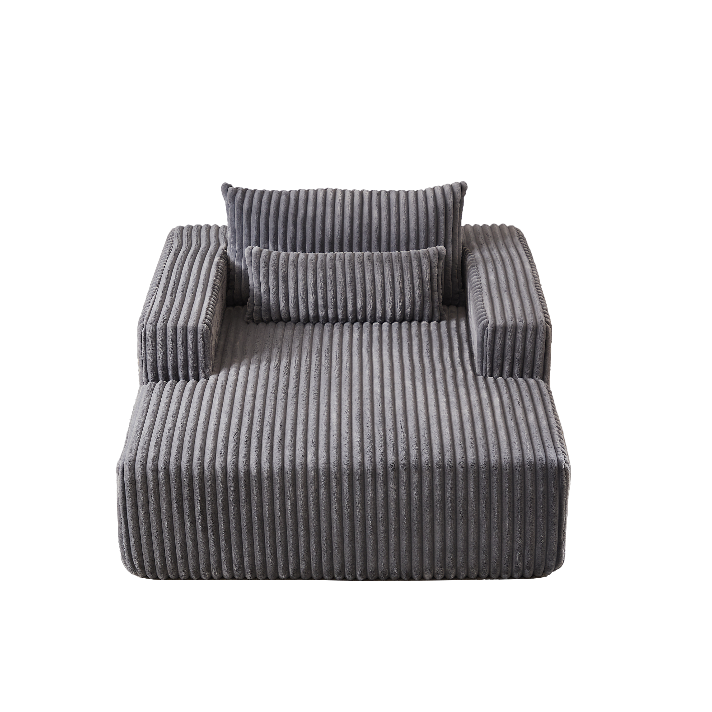 75-Inch Corduroy Sponge Sofa Lounge Chair,No Assembly Required,Fluffy Modern Sleeper Chair for Indoor Living Room Bedroom
