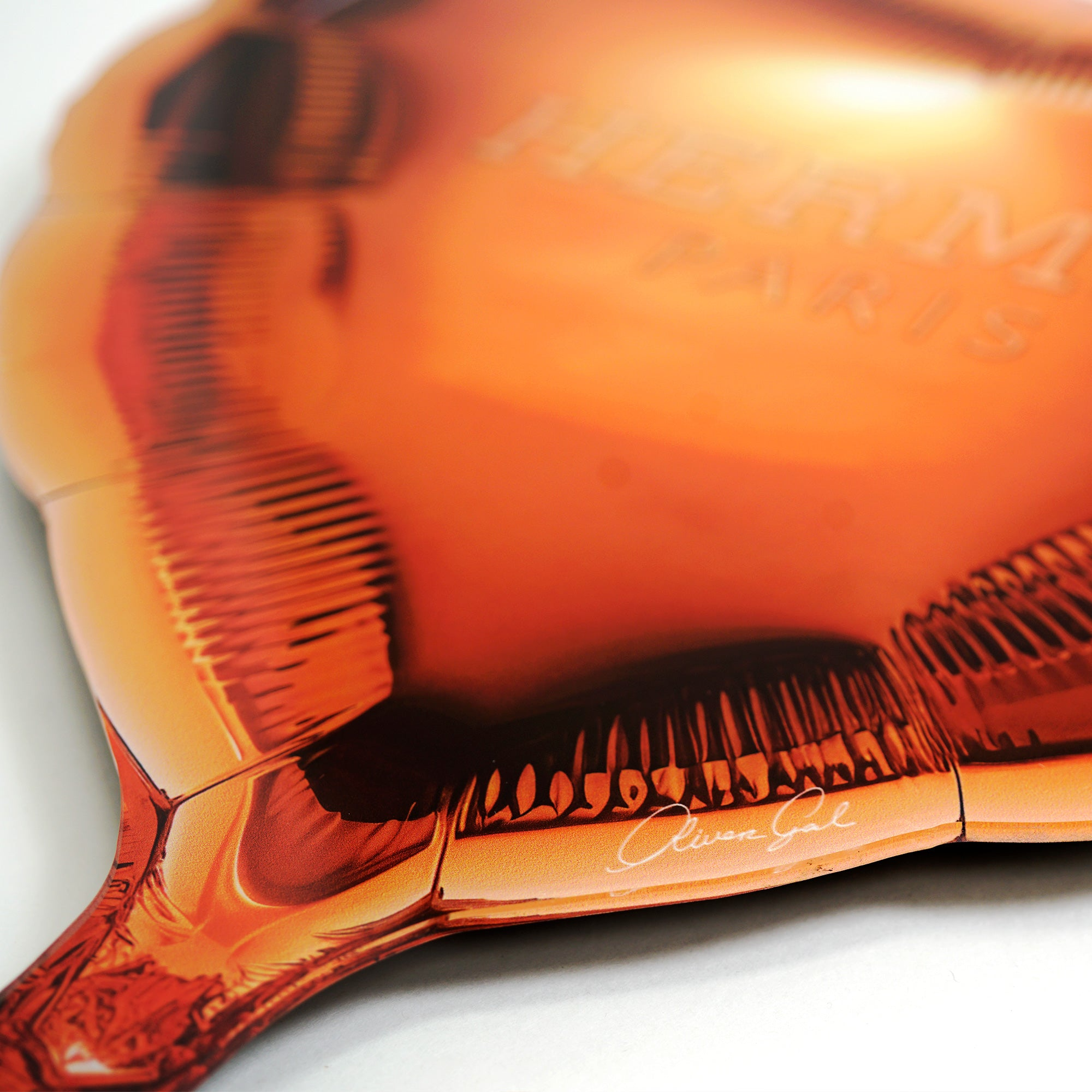 Luxury Orange Heart-Shaped Acrylic Balloon Wall Art with Ribbon – Designer-Inspired