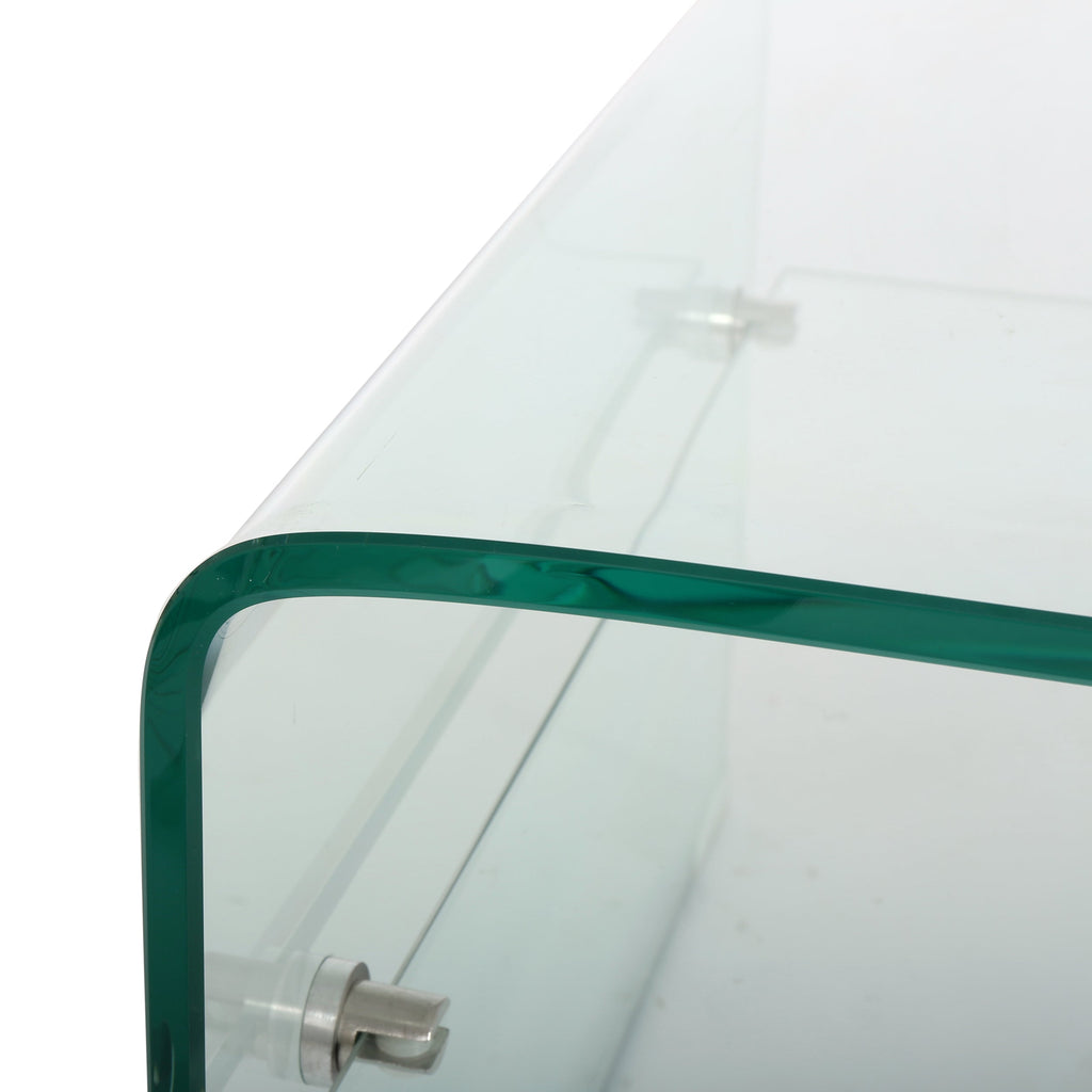 COFFEE TABLE 12MM TEMPERED BENT GLASS ,8MM SHELF GLASS
