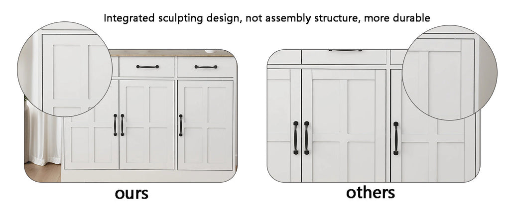 Floor Standing Cabinet with 1 Door and 1 Drawer - White