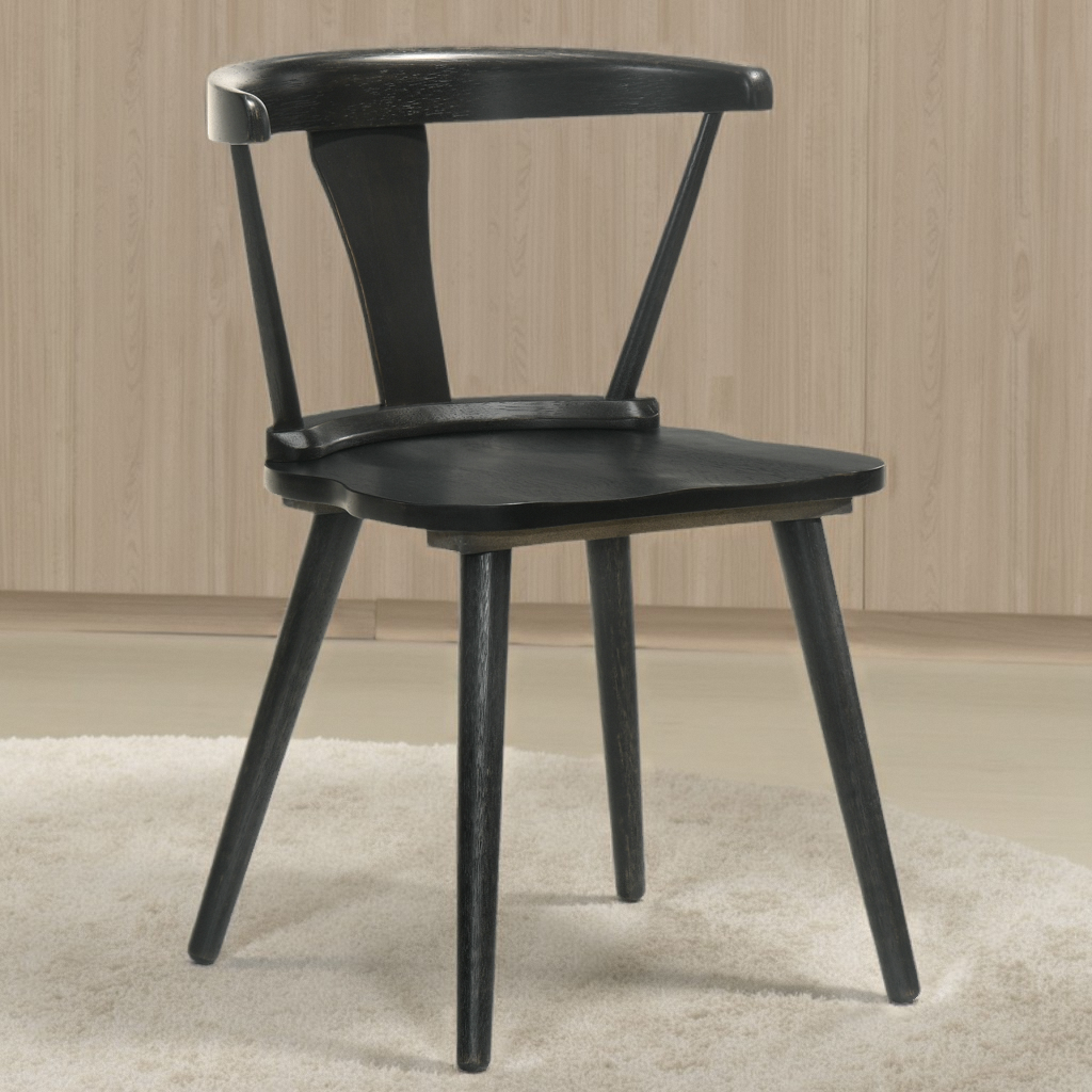 [Set of 2] Rustic Farmhouse Dining Chairs, Solid Wood Side Chairs with Easy Assembly
