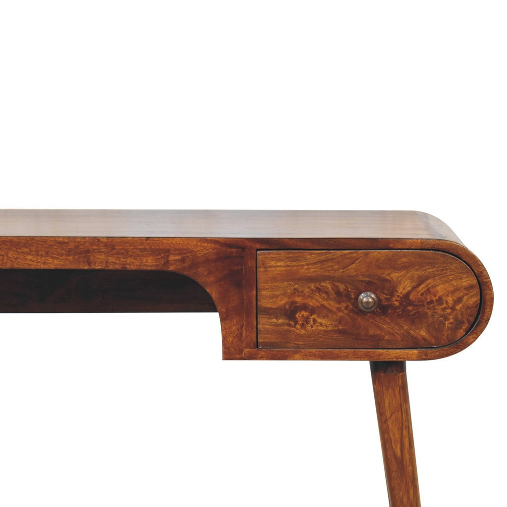 Solid Wood Chestnut London Arch Writing Desk