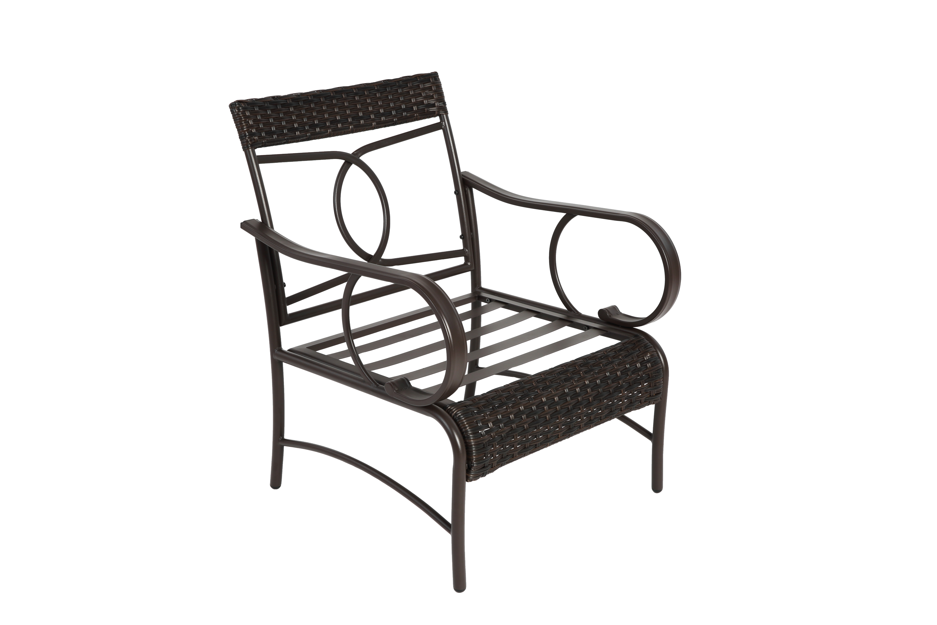 3 Pieces Patio Set Outdoor Wicker Furniture Sets Modern Rattan Chair Conversation Sets with Coffee Table