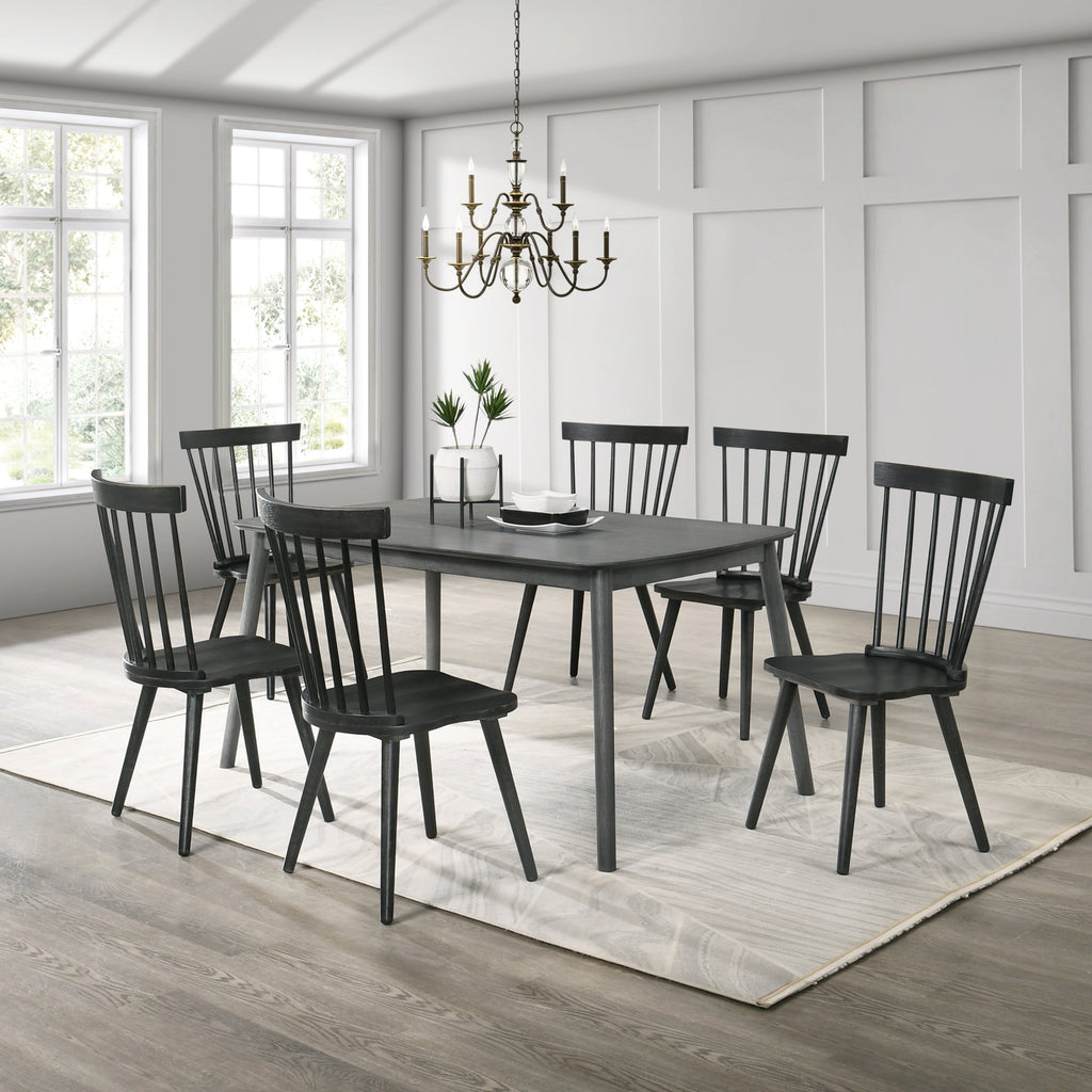 [Set of 2] Rustic Farmhouse Dining Chairs, Solid Wood Side Chairs, Easy Assembly for Kitchen & Dining Room