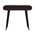 Solid Wood Light Walnut Curved Edge Console Table