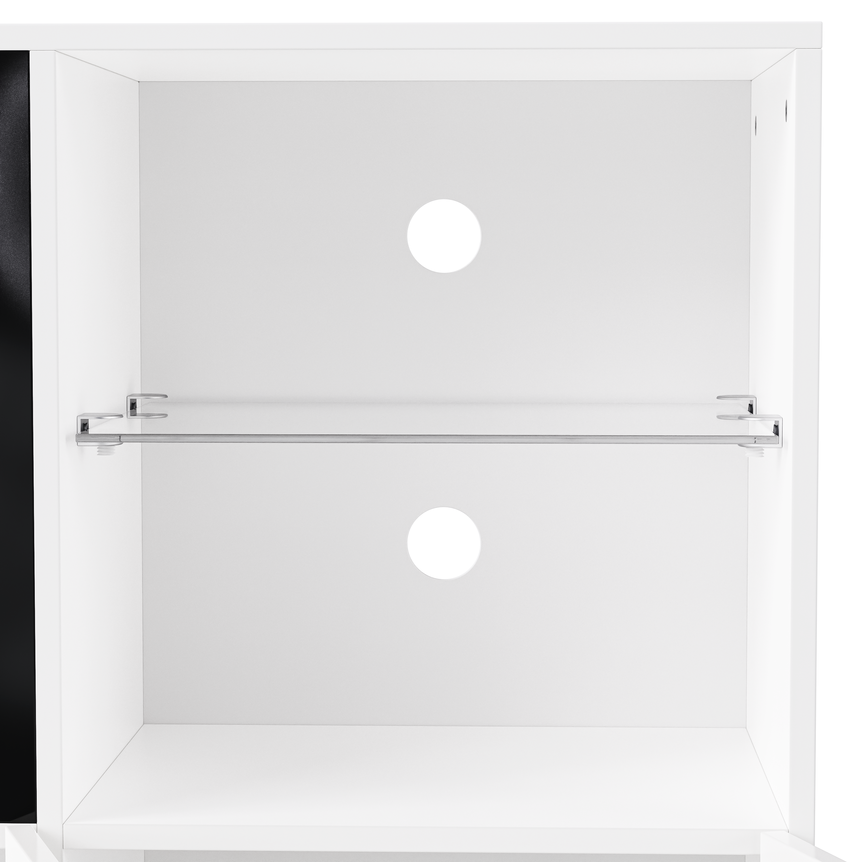 ON-TREND Modern TV Stand with 34.2' Non-heating Electric Fireplace, High Gloss Entertainment Center with LED Lights, Media Console with Tempered Glass Shelves for TVs up to 75', White