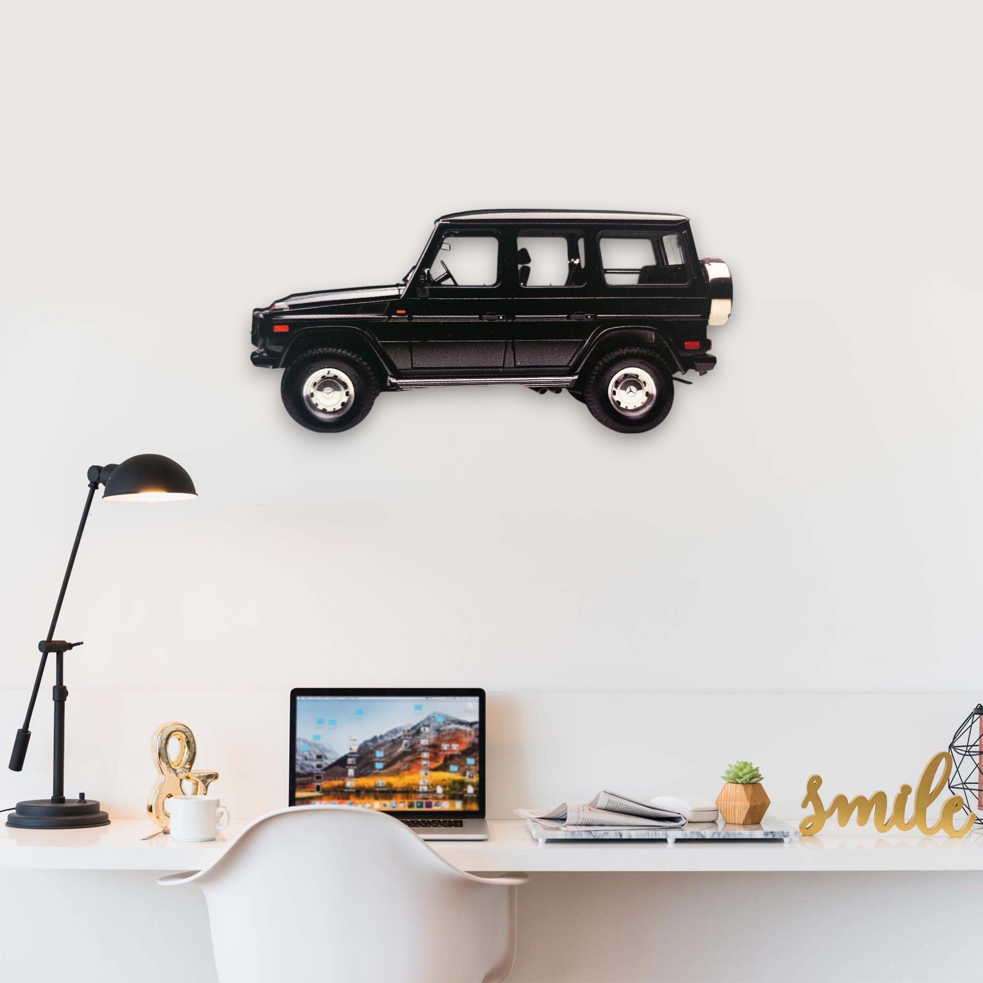 1979 Mercedes-Benz G-Class (1) Metal Car Wall Art, Color 2D Diecast Car Decor, Silhouette Metal Wall Art, Gift For Car Lovers, Detailed Color Metal Car