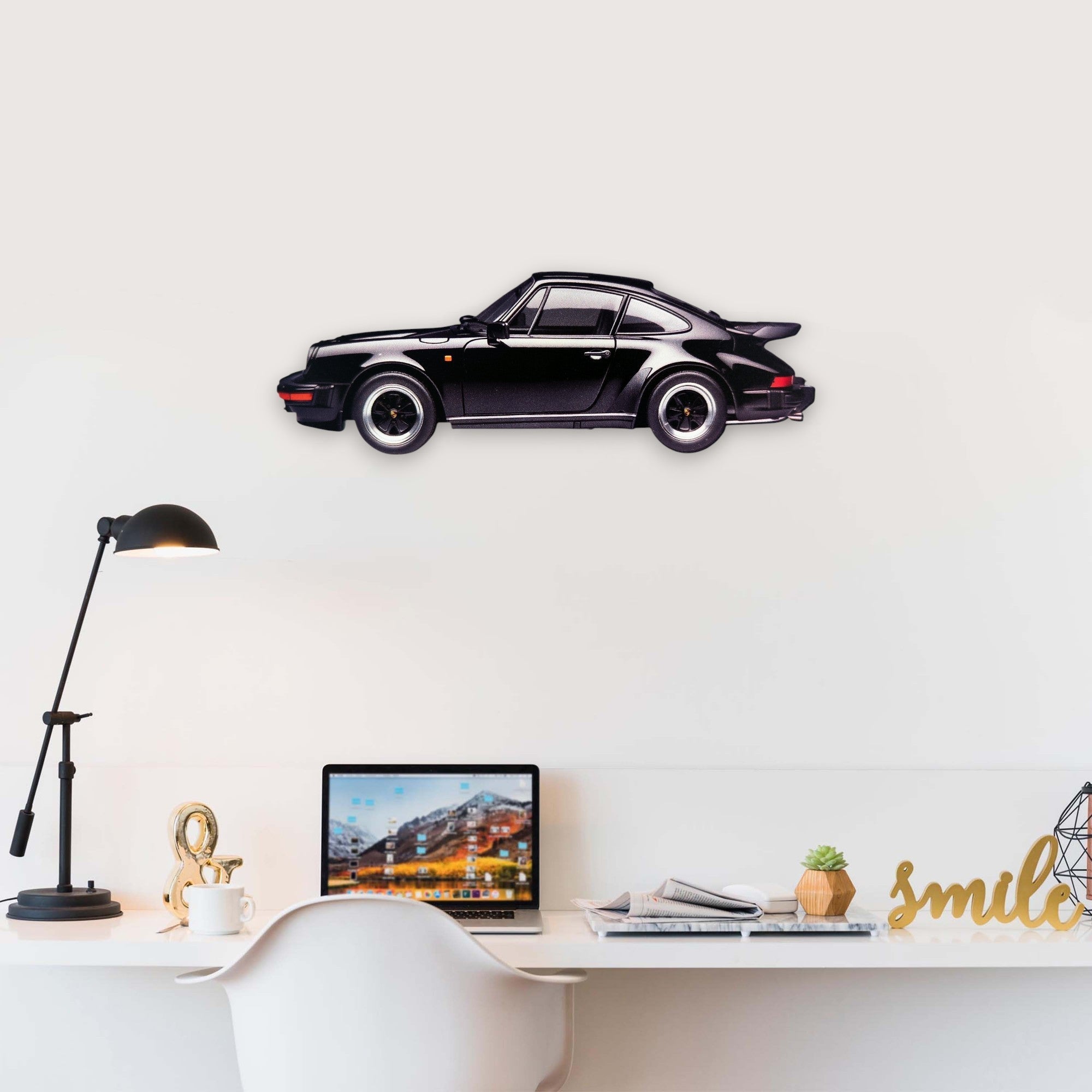 1983 Porsche 911 SC (1) Metal Car Wall Art, Color 2D Diecast Car Decor, Silhouette Metal Wall Art, Gift For Car Lovers, Detailed Color Metal Car