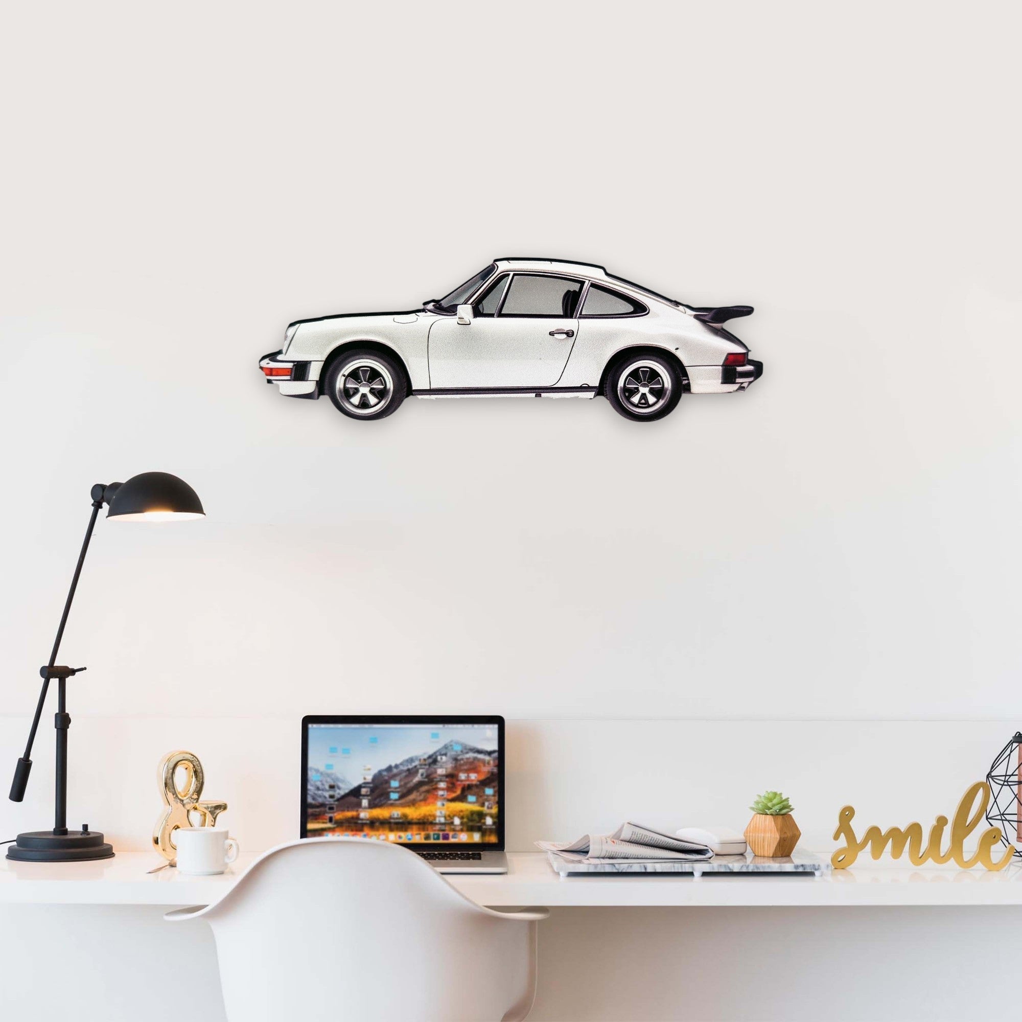 1983 Porsche 911 SC (2) Metal Car Wall Art, Color 2D Diecast Car Decor, Silhouette Metal Wall Art, Gift For Car Lovers, Detailed Color Metal Car