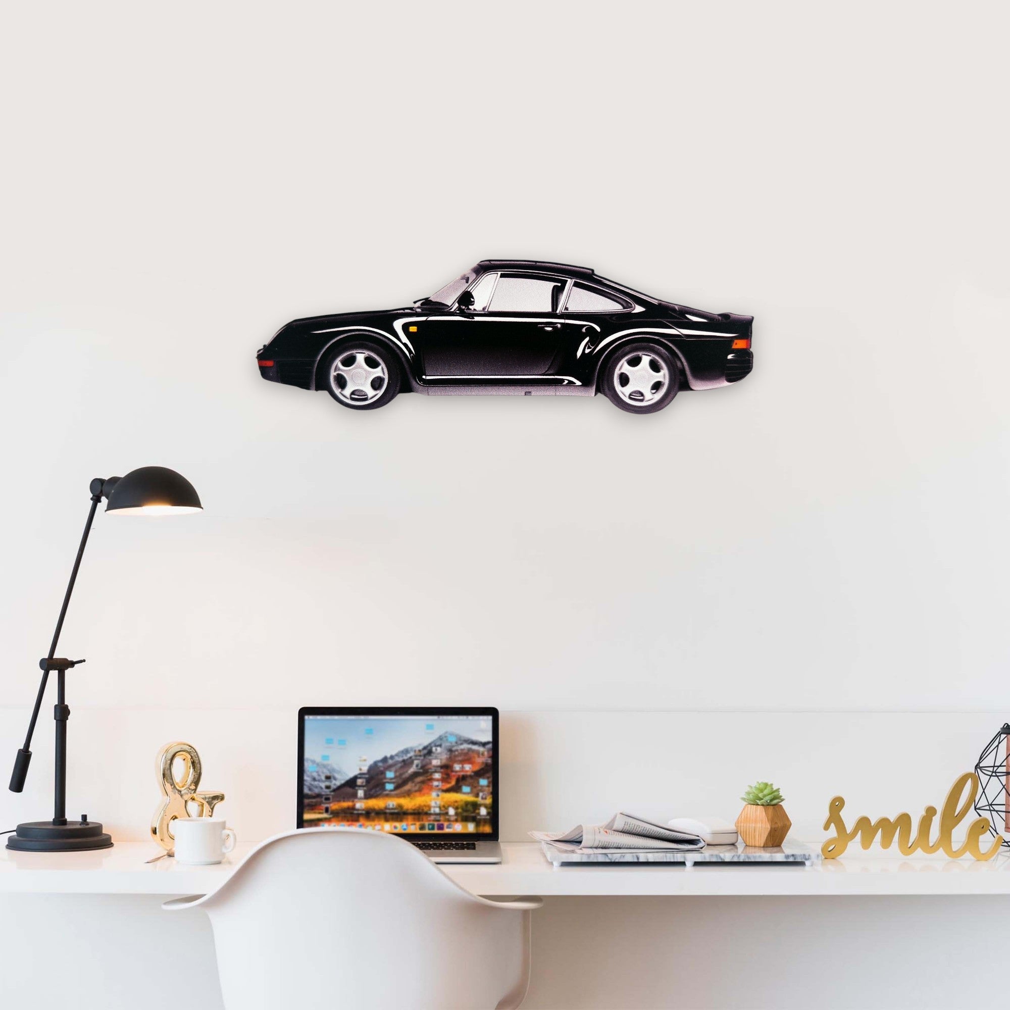 1987 Porsche 959 (1) Metal Car Wall Art, Color 2D Diecast Car Decor, Silhouette Metal Wall Art, Gift For Car Lovers, Detailed Color Metal Car