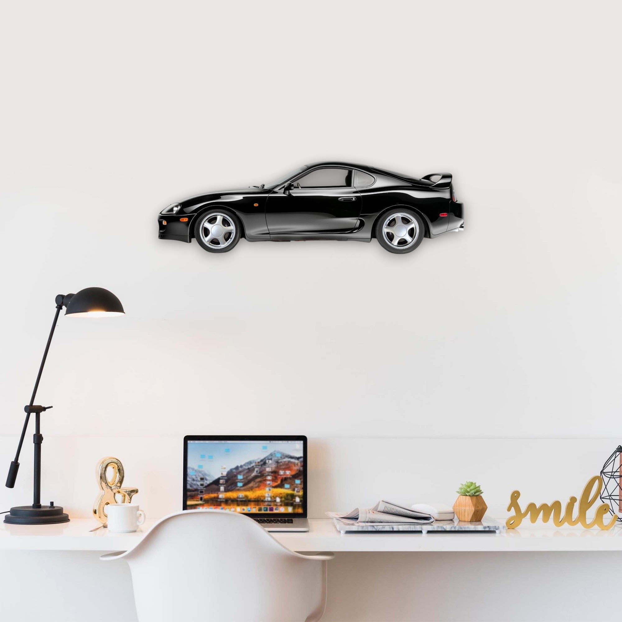 1993 Toyota Supra MK4 (1) Metal Car Wall Art, Color 2D Diecast Car Decor, Silhouette Metal Wall Art, Gift For Car Lovers, Detailed Color Metal Car