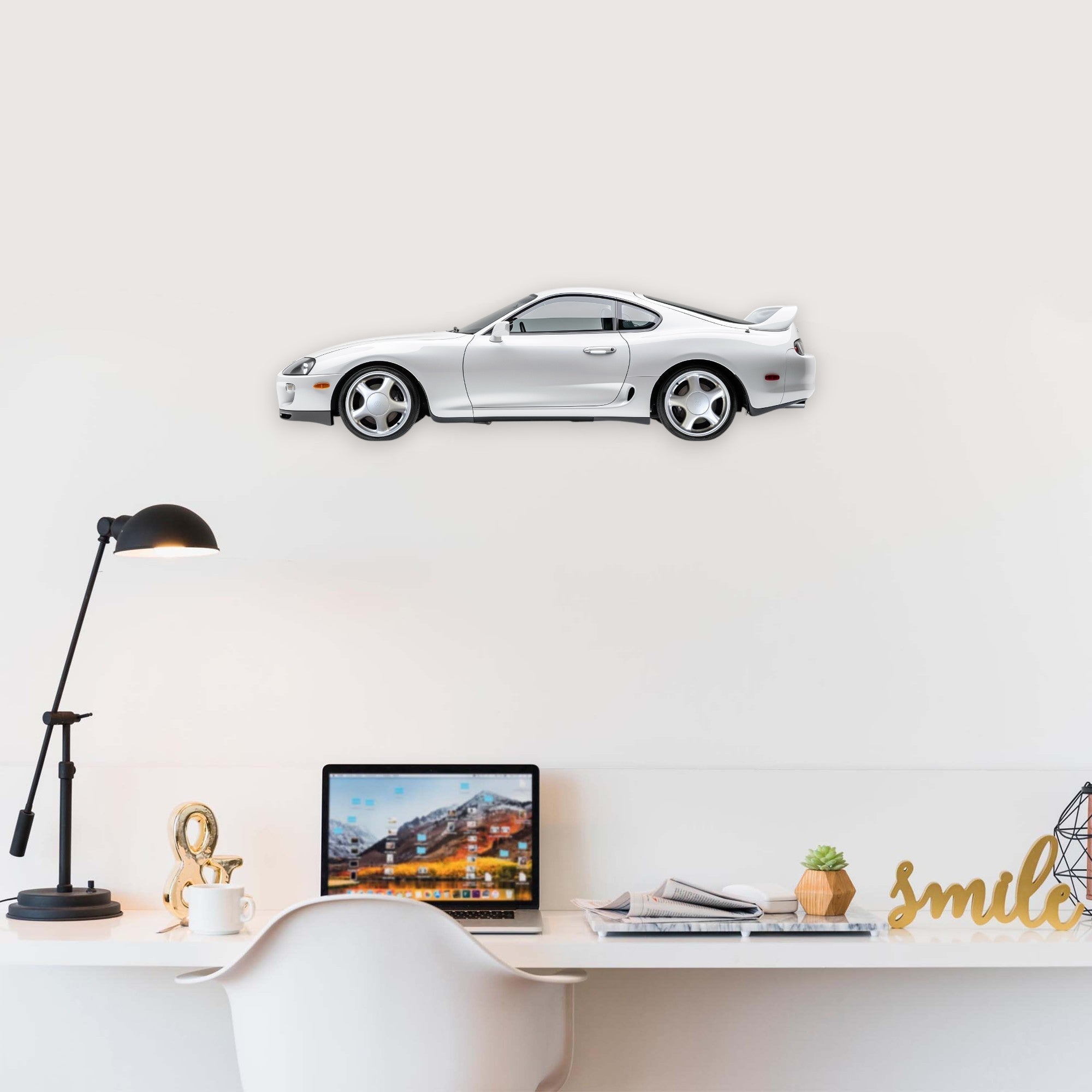 1993 Toyota Supra MK4 (2) Metal Car Wall Art, Color 2D Diecast Car Decor, Silhouette Metal Wall Art, Gift For Car Lovers, Detailed Color Metal Car