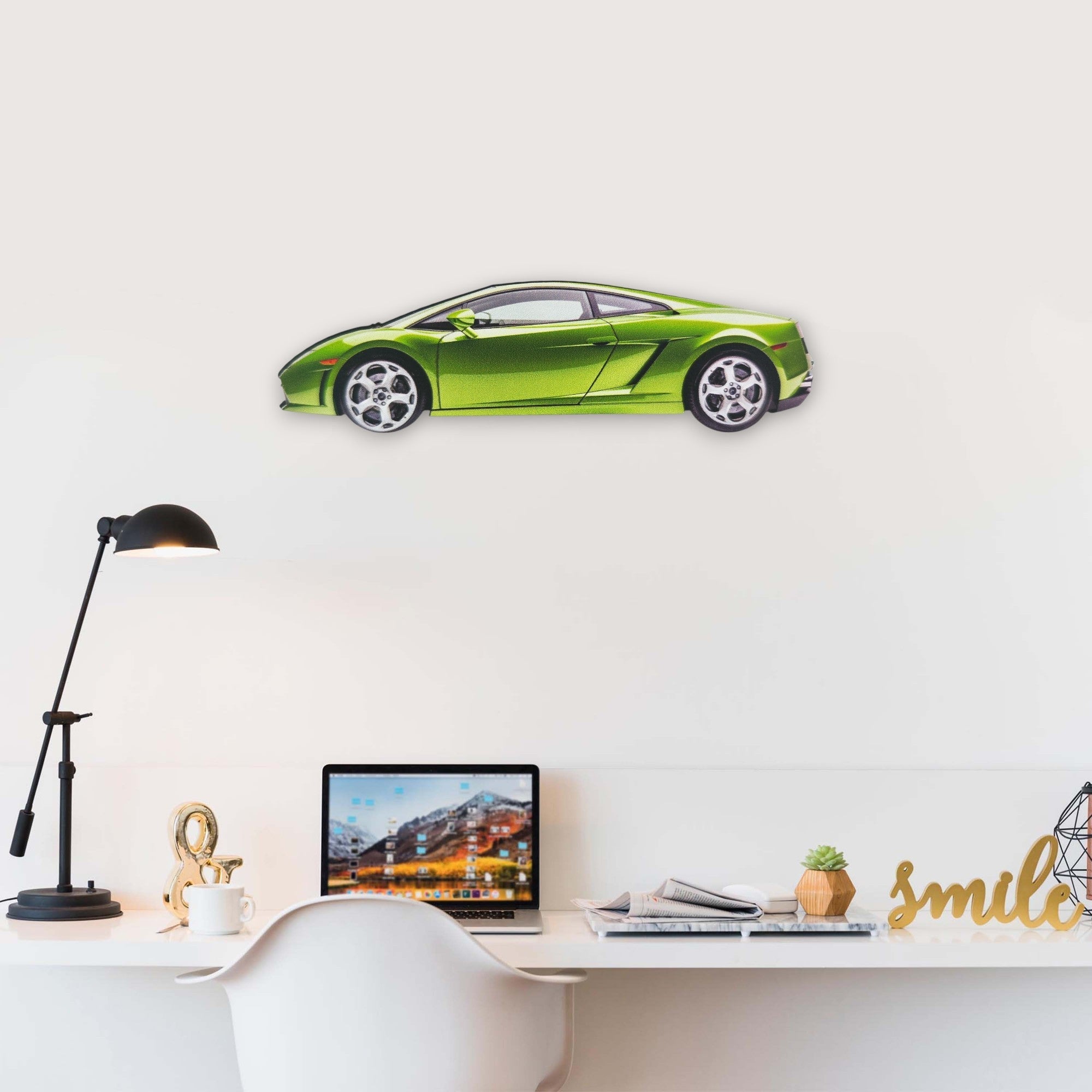 2003 Lamborghini Gallardo (1) Metal Car Wall Art, Color 2D Diecast Car Decor, Silhouette Metal Wall Art, Gift For Car Lovers, Detailed Color Metal Car