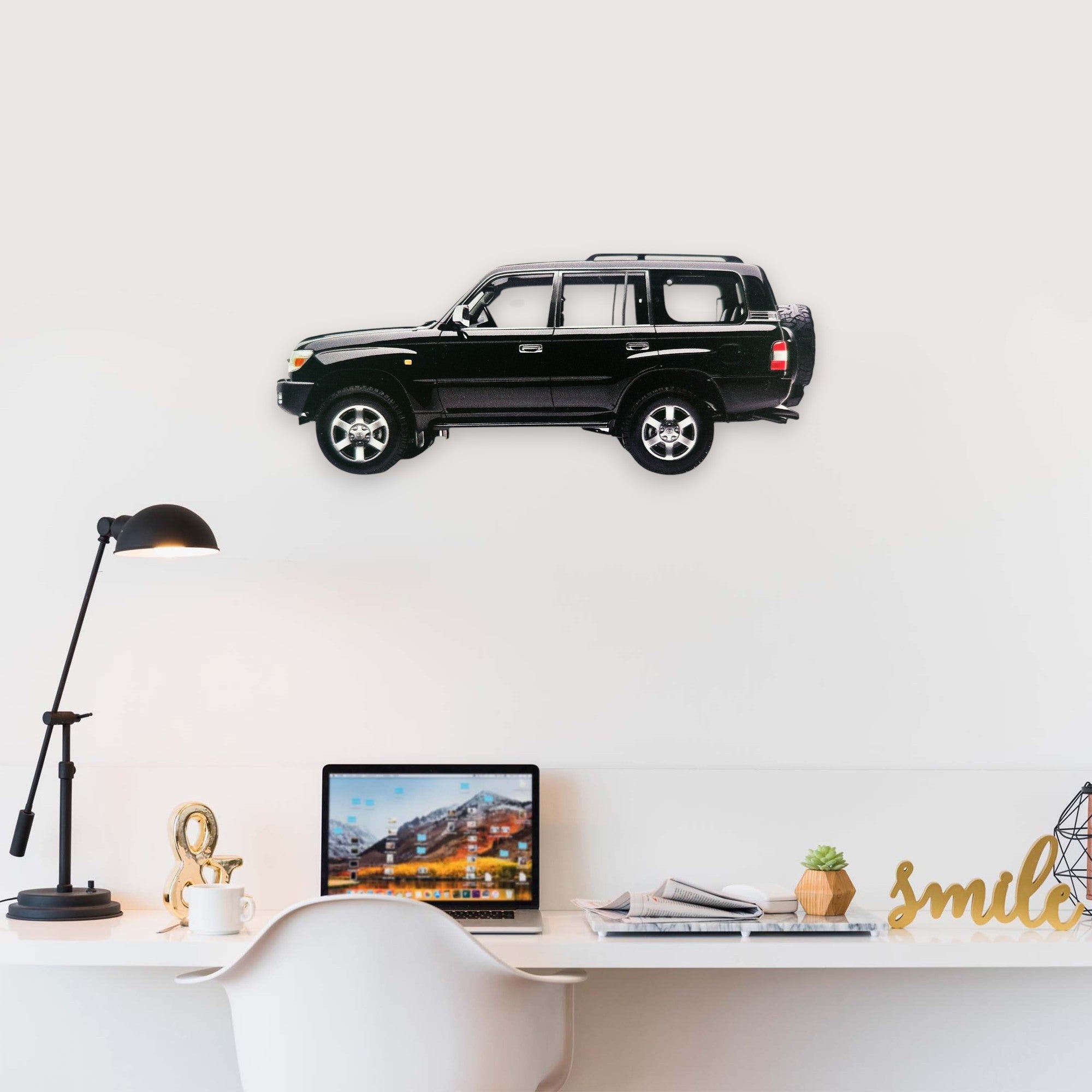 2007 Toyota Landcruiser 100 Series (1) Metal Car Wall Art, Color 2D Diecast Car Decor, Silhouette Metal Wall Art, Gift For Car Lovers, Detailed Color Metal Car