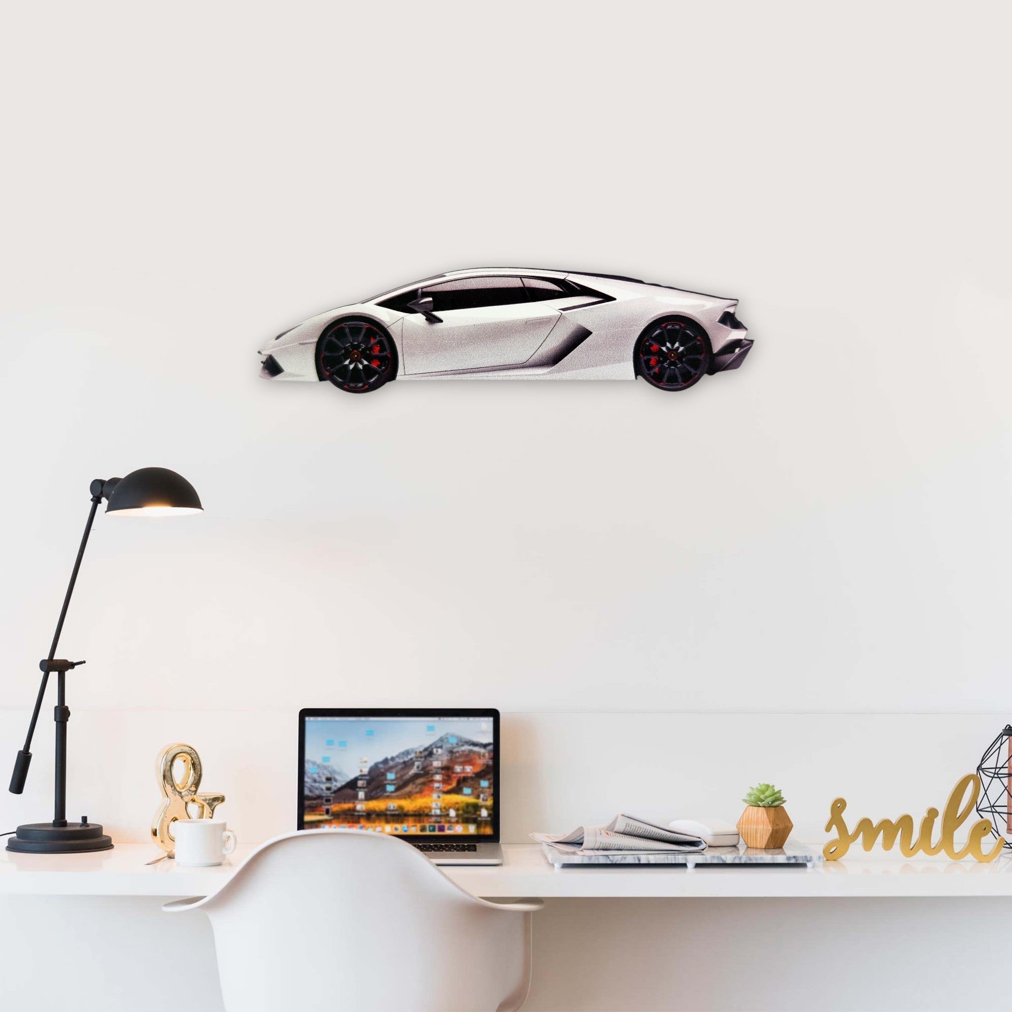2010 Lamborghini Sesto Elemento (2) Metal Car Wall Art, Color 2D Diecast Car Decor, Silhouette Metal Wall Art, Gift For Car Lovers, Detailed Color Metal Car