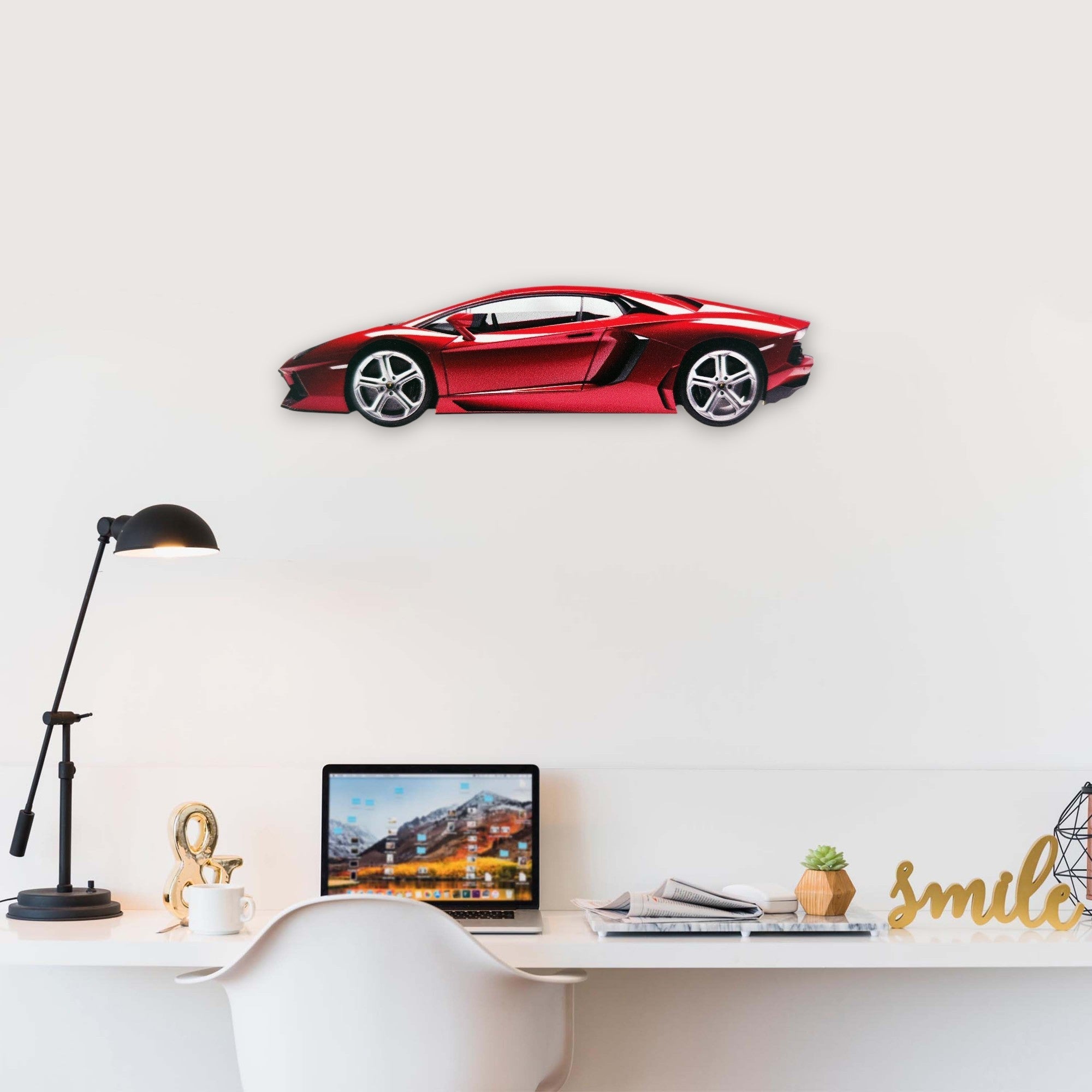 2011 Lamborghini Aventador (2) Metal Car Wall Art, Color 2D Diecast Car Decor, Silhouette Metal Wall Art, Gift For Car Lovers, Detailed Color Metal Car