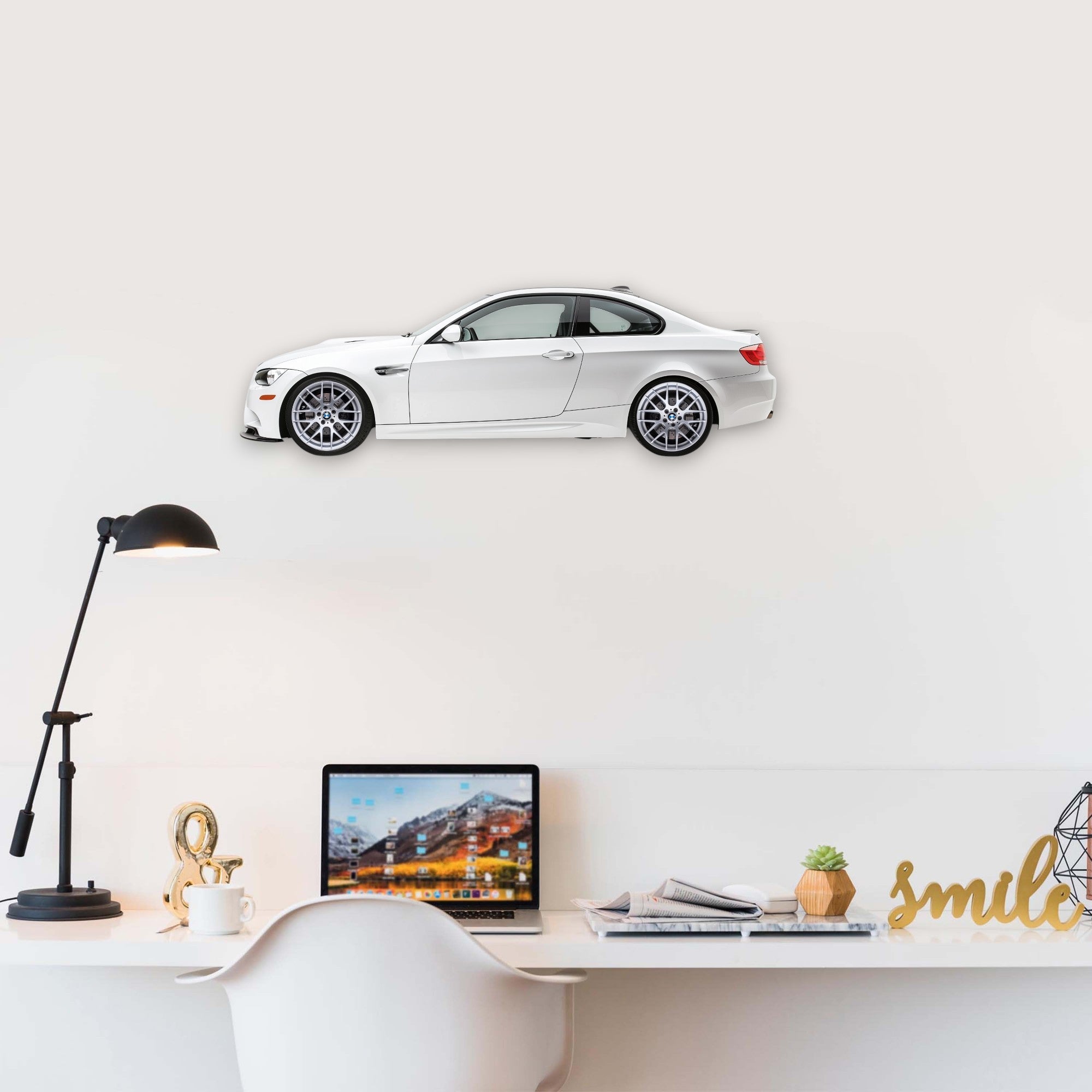 2013 BMW M3 E92 (2) Metal Car Wall Art, Color 2D Diecast Car Decor, Silhouette Metal Wall Art, Gift For Car Lovers, Detailed Color Metal Car