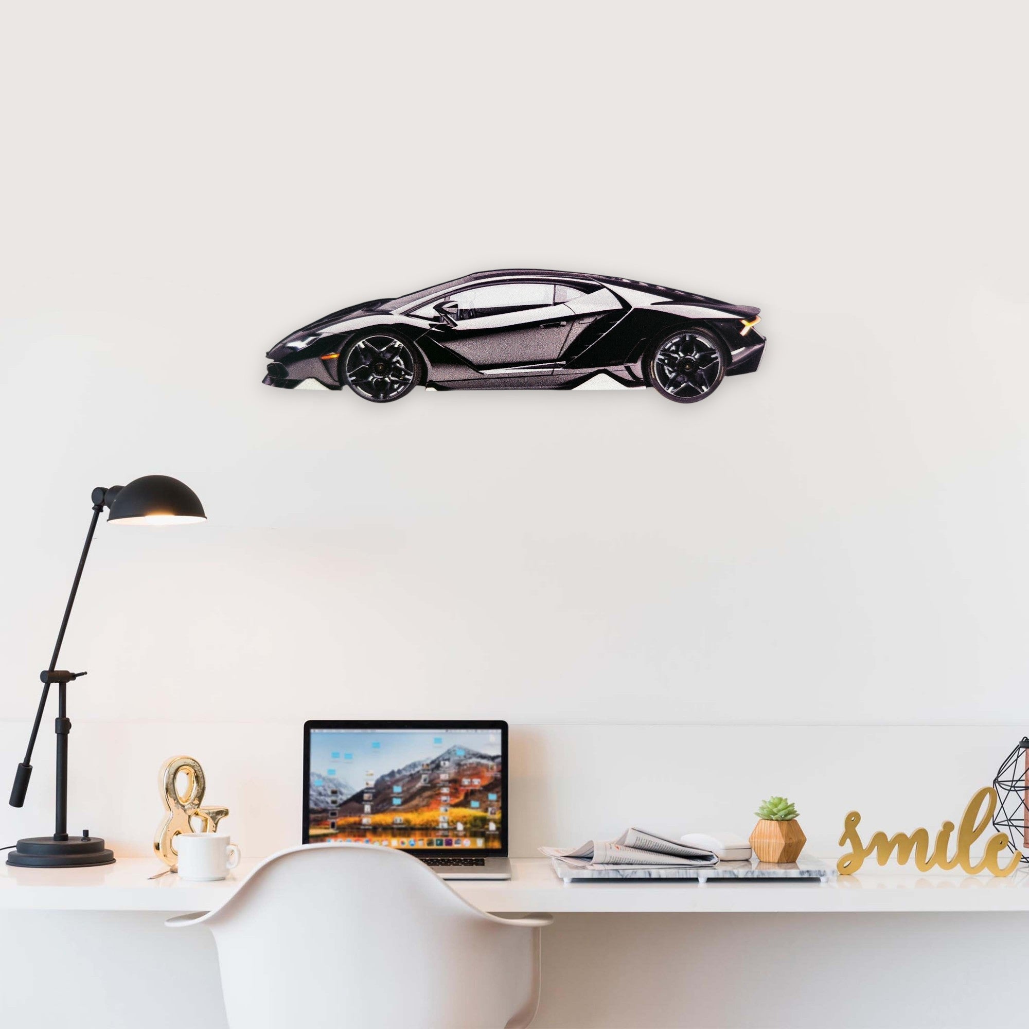2016 Lamborghini Centenario (1) Metal Car Wall Art, Color 2D Diecast Car Decor, Silhouette Metal Wall Art, Gift For Car Lovers, Detailed Color Metal Car