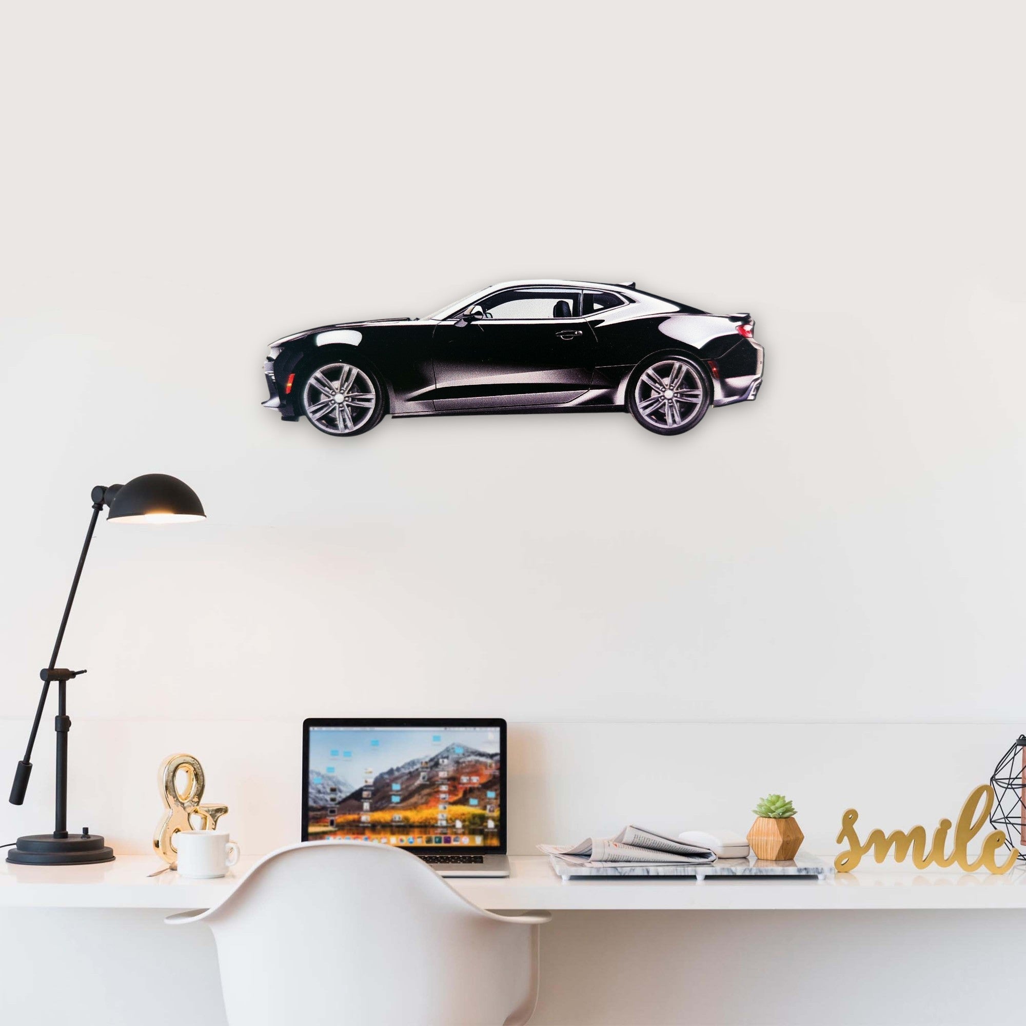 2016 Chevrolet Camaro SS (1) Metal Car Wall Art, Color 2D Diecast Car Decor, Silhouette Metal Wall Art, Gift For Car Lovers, Detailed Color Metal Car