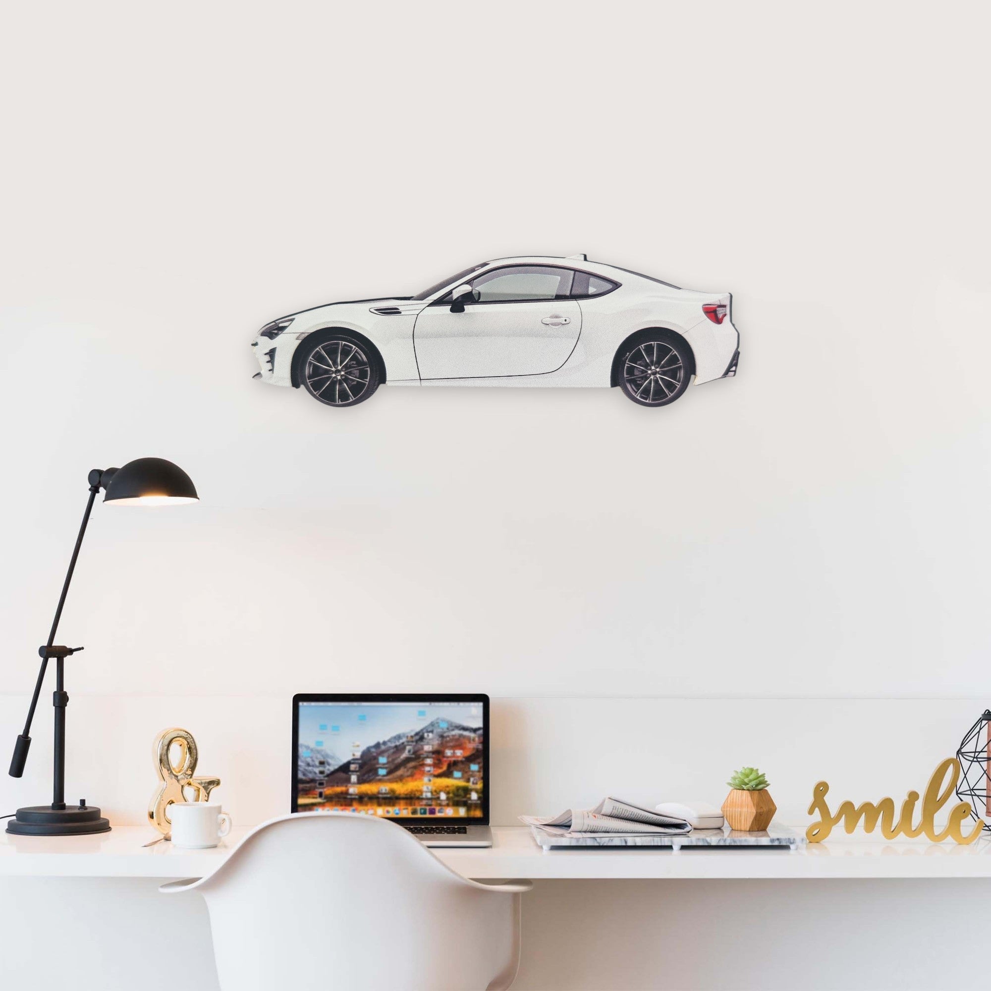 2019 Toyota 86 (2) Metal Car Wall Art, Color 2D Diecast Car Decor, Silhouette Metal Wall Art, Gift For Car Lovers, Detailed Color Metal Car