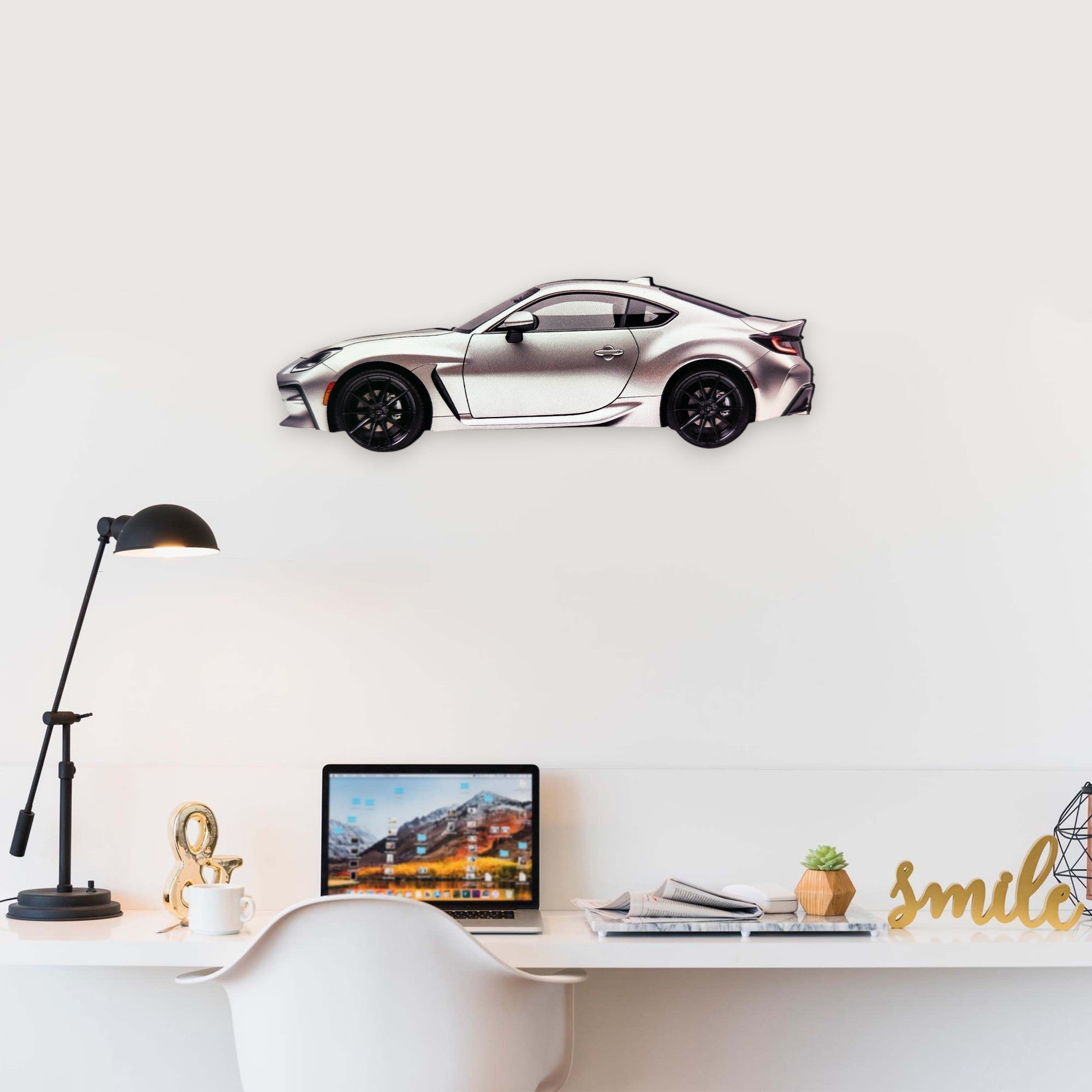 2022 Toyota GR86 (2) Metal Car Wall Art, Color 2D Diecast Car Decor, Silhouette Metal Wall Art, Gift For Car Lovers, Detailed Color Metal Car