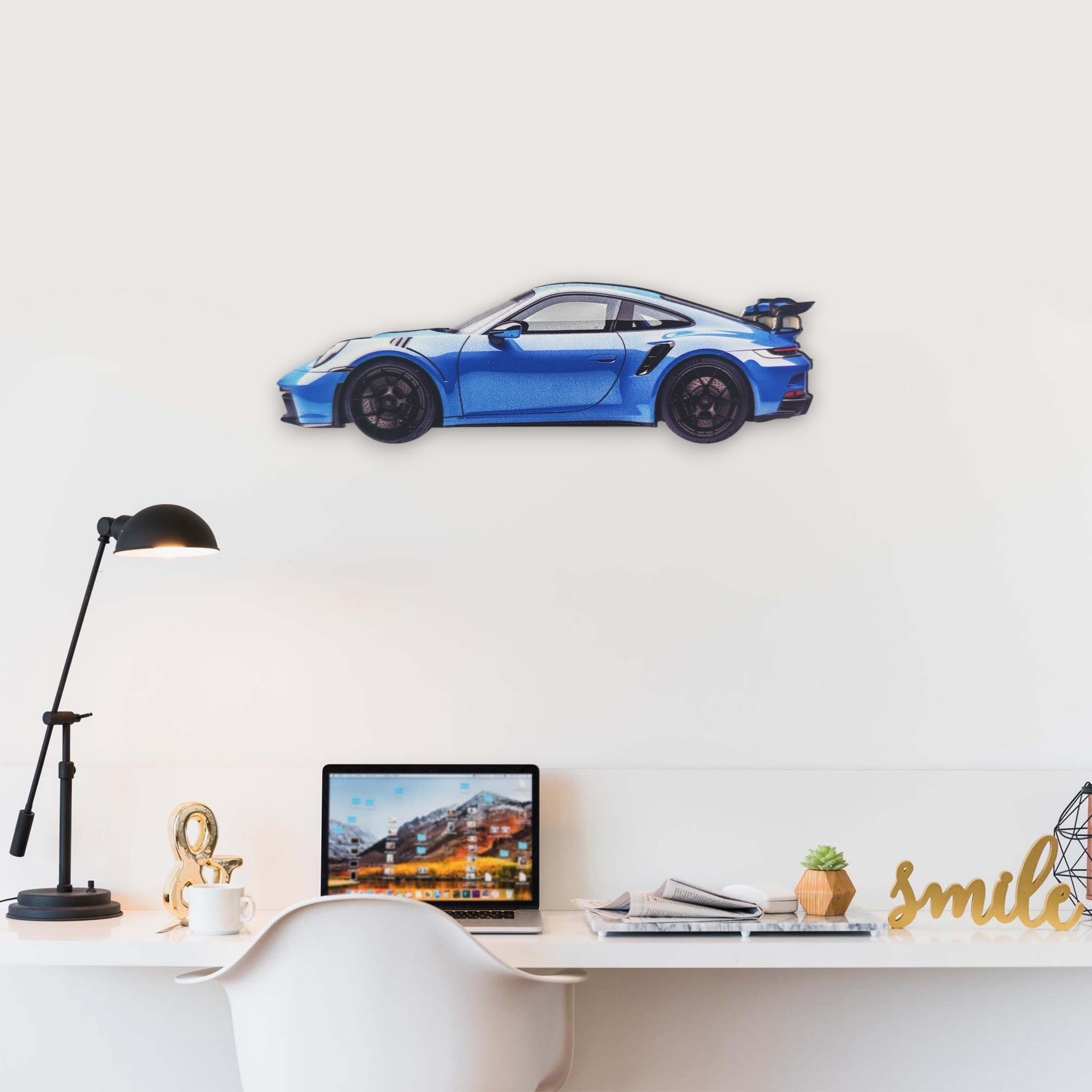 2023 Porsche 911 (992) GT3 RS (1) Metal Car Wall Art, Color 2D Diecast Car Decor, Silhouette Metal Wall Art, Gift For Car Lovers, Detailed Color Metal Car