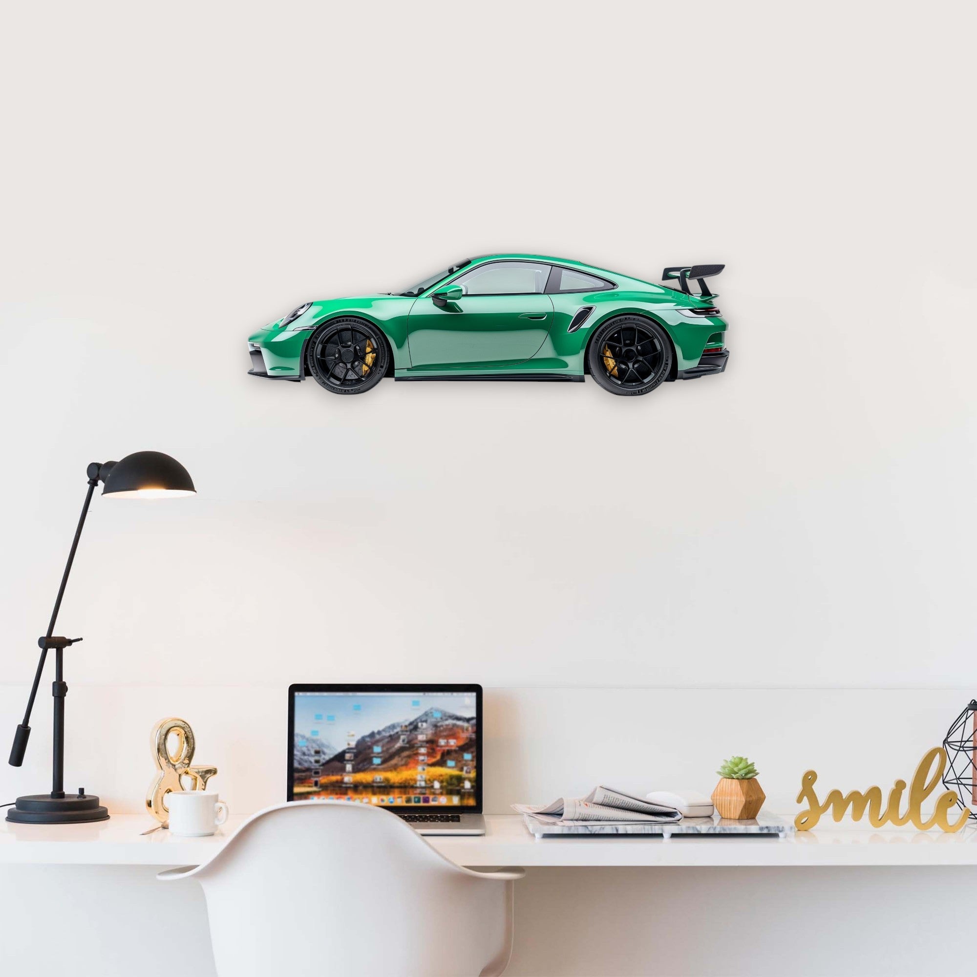 2023 Porsche 911 (992) GT3 (2) Metal Car Wall Art, Color 2D Diecast Car Decor, Silhouette Metal Wall Art, Gift For Car Lovers, Detailed Color Metal Car