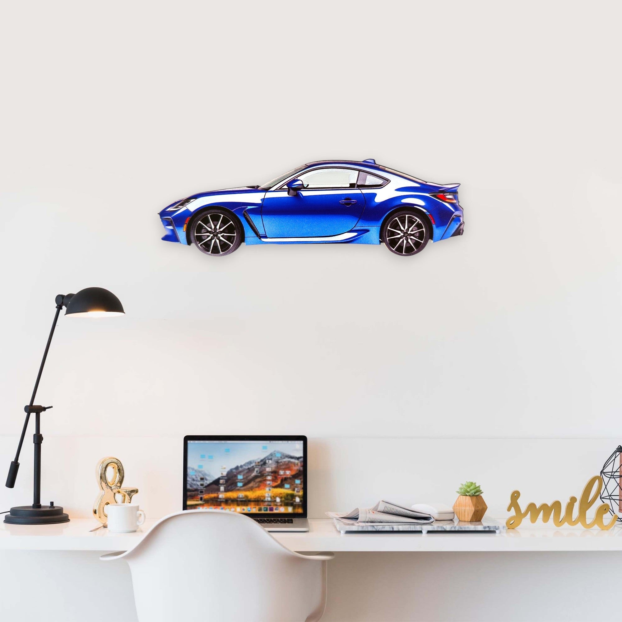 2023 Toyota GR86 (2) Metal Car Wall Art, Color 2D Diecast Car Decor, Silhouette Metal Wall Art, Gift For Car Lovers, Detailed Color Metal Car