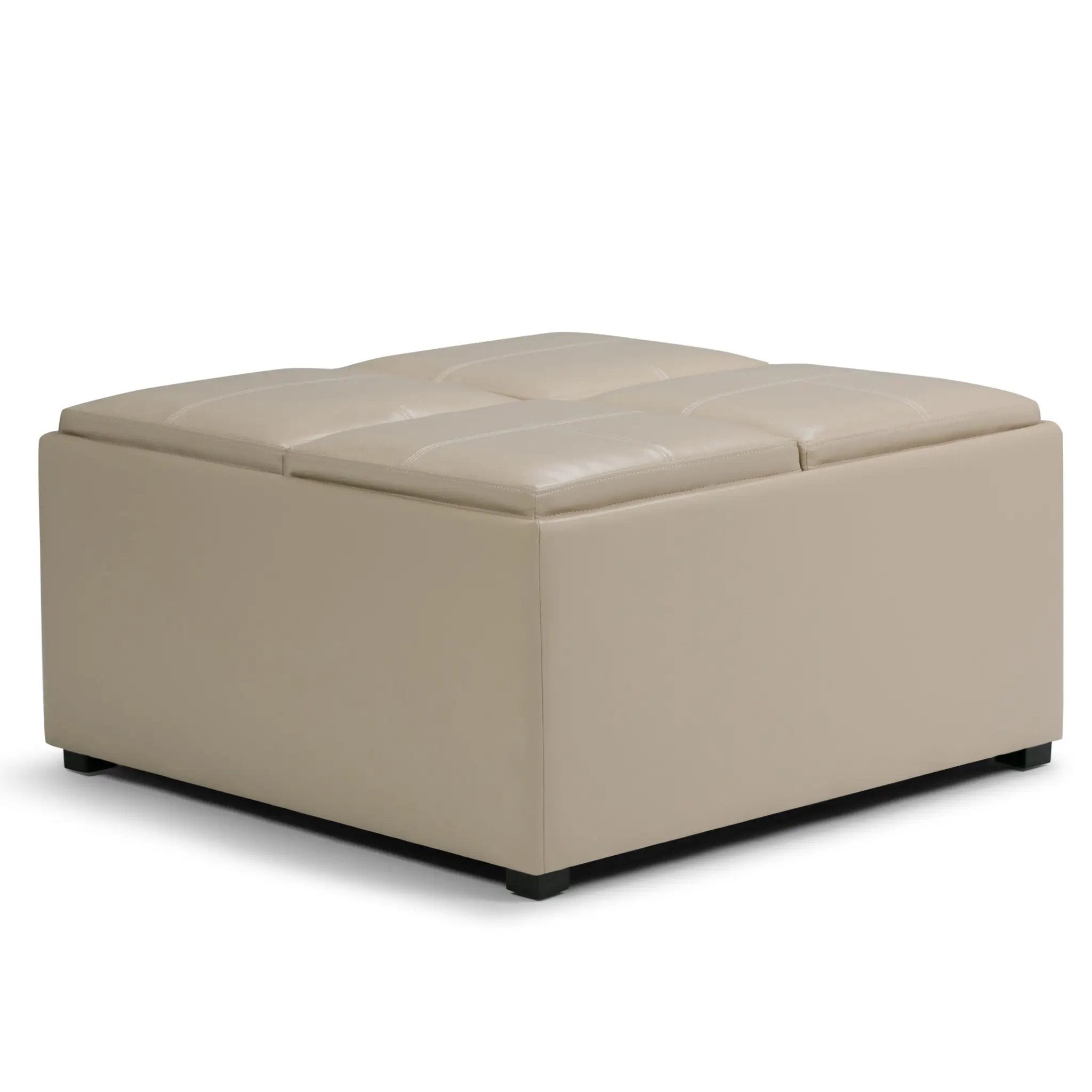 Avalon - Square Coffee Table, Storage Ottoman