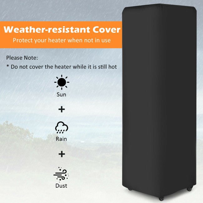 41,000 BTU Outdoor Propane Gas Patio Heater W/ Lockable Wheels (98052550)