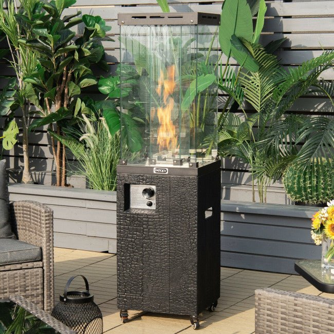 41,000 BTU Outdoor Propane Gas Patio Heater W/ Lockable Wheels (98052550)