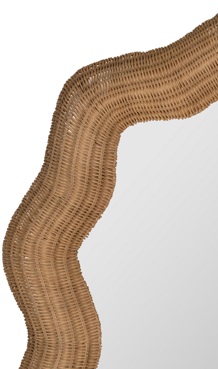 Ziva Rattan Floor Mirror