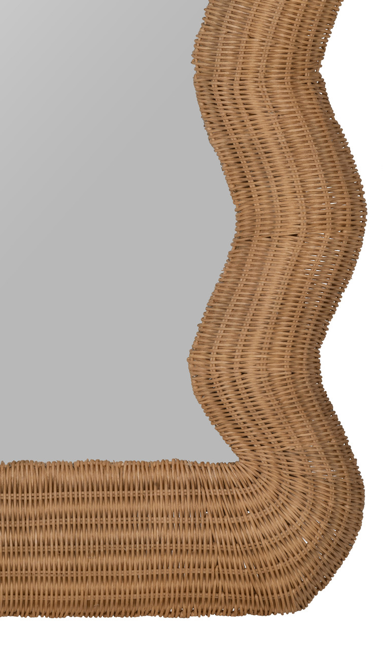Ziva Rattan Floor Mirror
