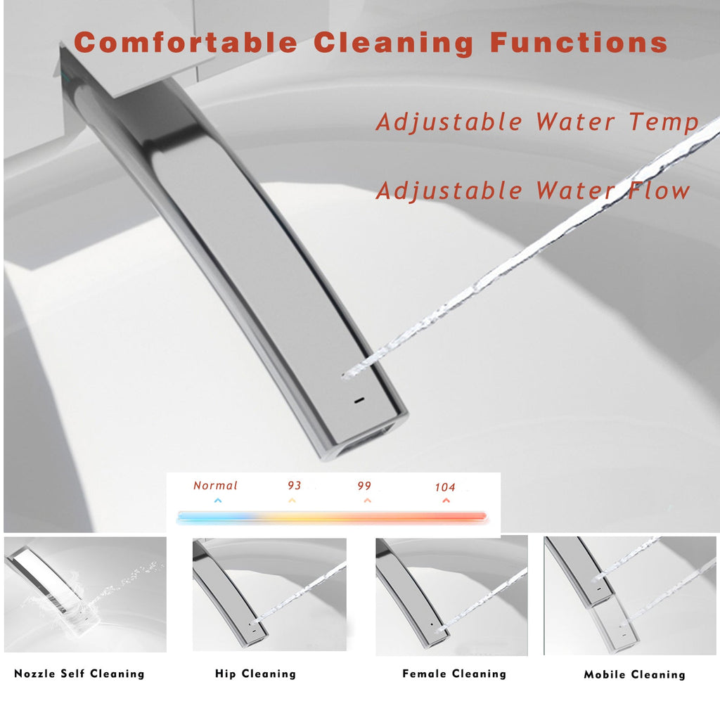 Smart One-Piece Toilet With Bidet, Foot Sensor, LED Display And Dryer (SAK80112)