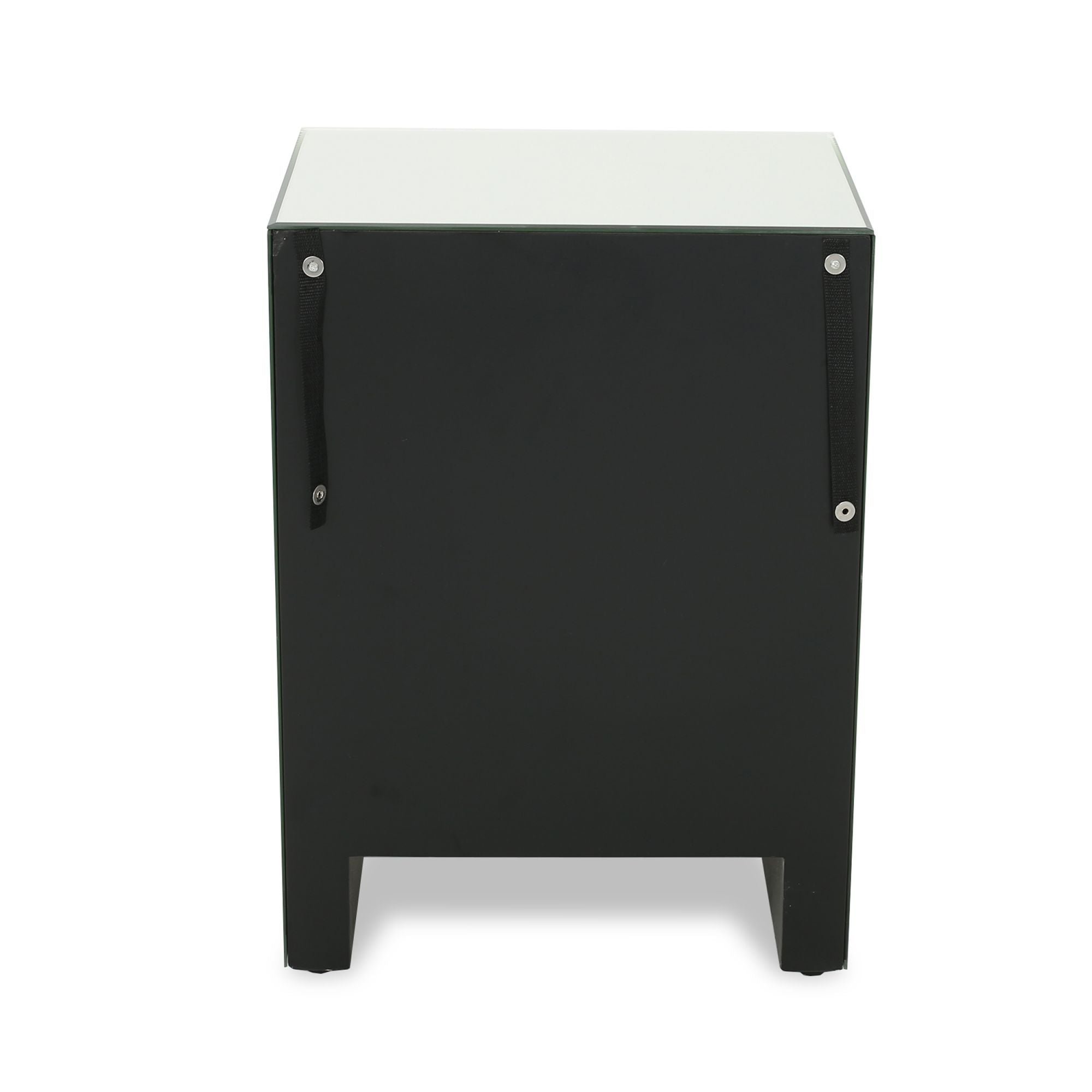 17.70'' Mirrored Nightstand, Silver Glass Nightstand With 3 Drawers, Small Bed Side Tables, Mirrored End Table, Bedside Accent Table Dresser Furniture For Bedroom, Living Room, Office