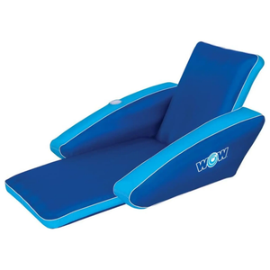 Pool lounger WOW Modern Lounger pool float in blue with cupholder and light blue trim