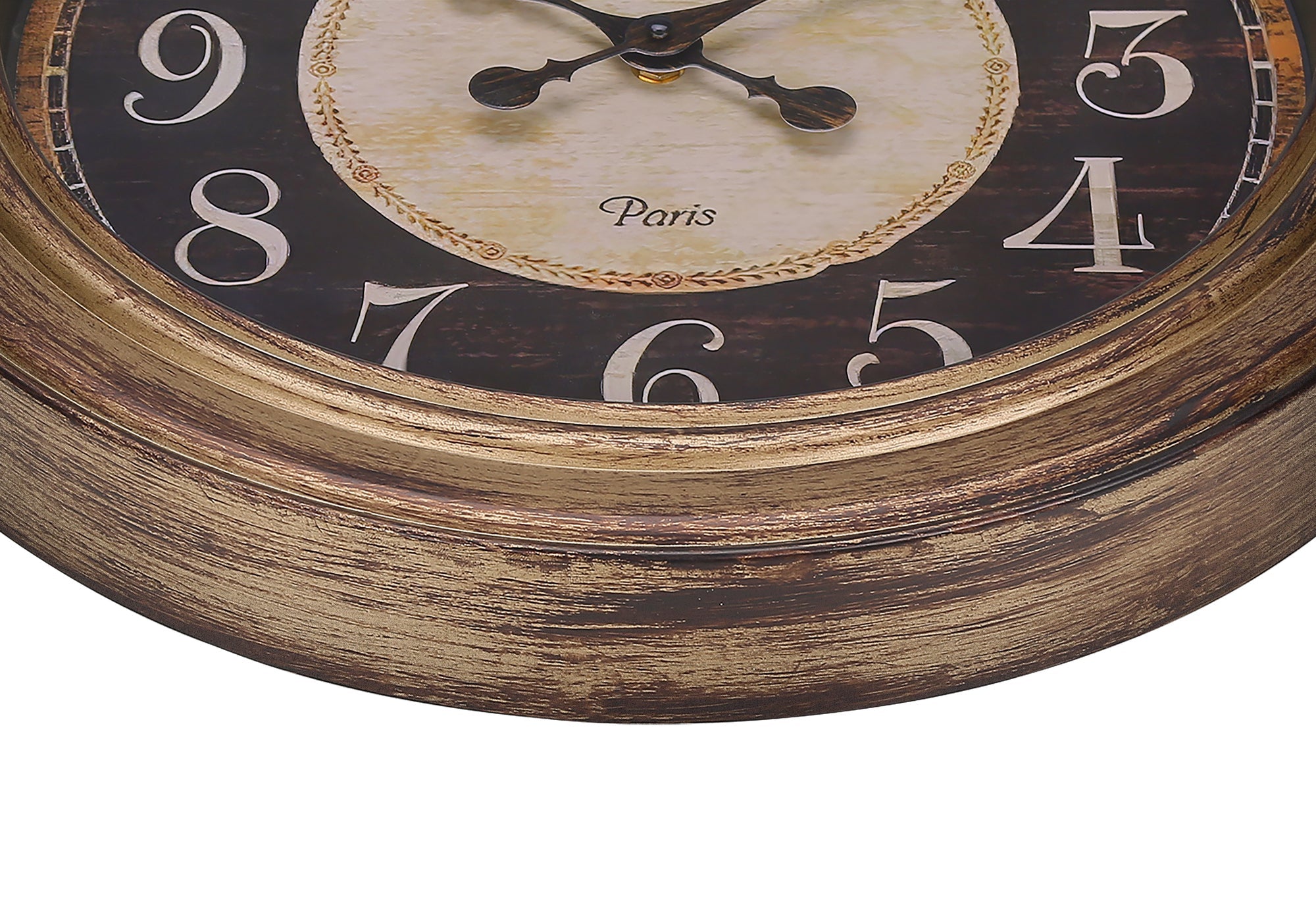 Clocks, 18' Round, Wall Clock, Antique Brown, Traditional