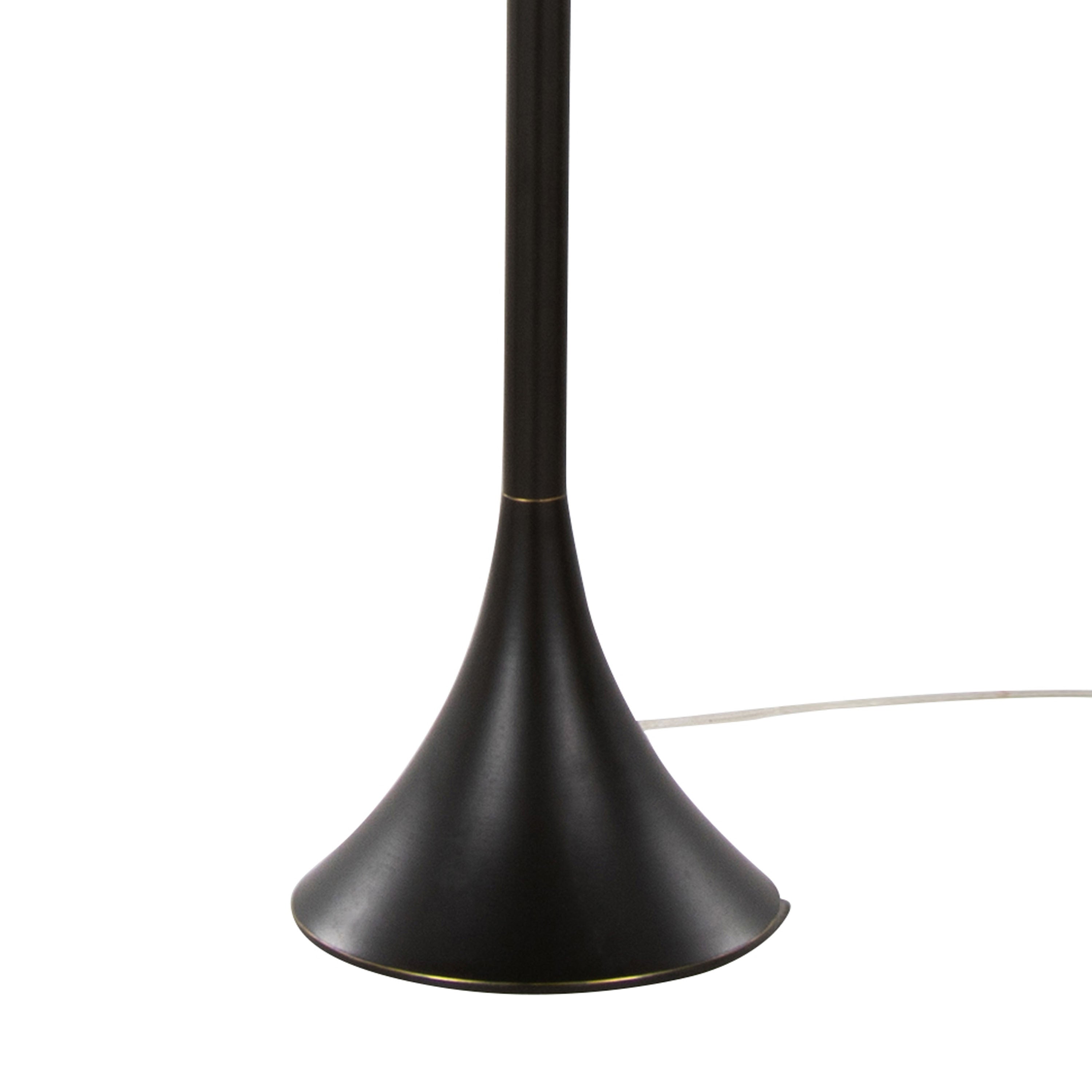 Lenuxe 65' Contemporary Metal Floor Lamp in Oil Rubbed Bronze with Natural Linen Shade from Grandview Gallery by LumiSource