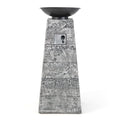 48" Large Outdoor Propane Fire Bowl Column With Cover & Lava Rocks (96173485)