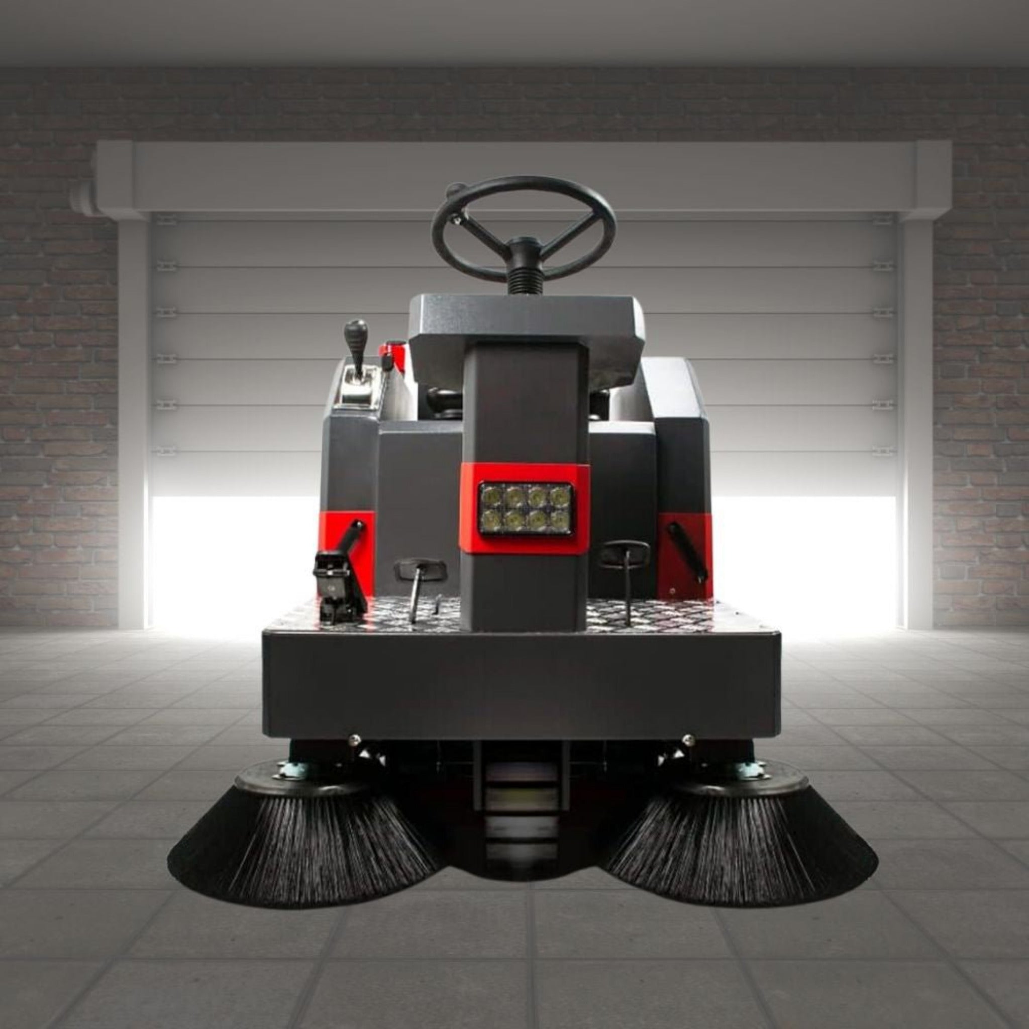 49" Heavy Duty Electric Industrial Ride-On Floor Sweeper With Dust Bin, 1400W (SAK18436)