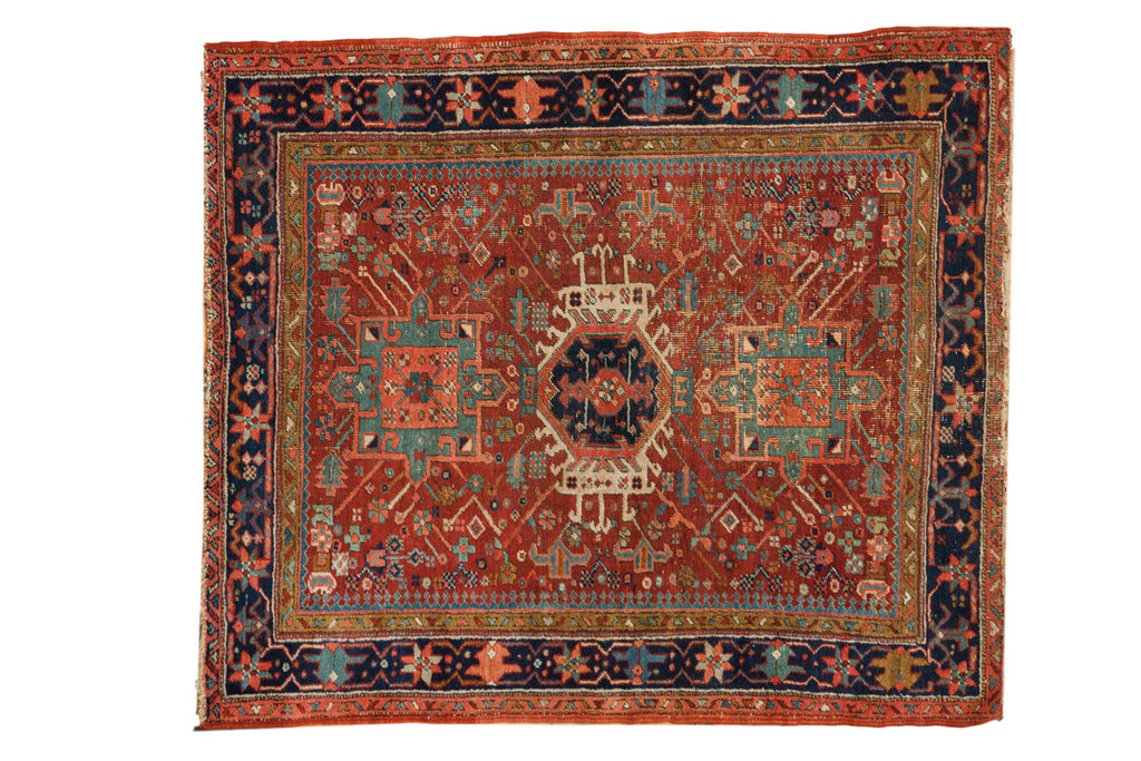 4x4.5 Antique Fine Karaja Square Rug