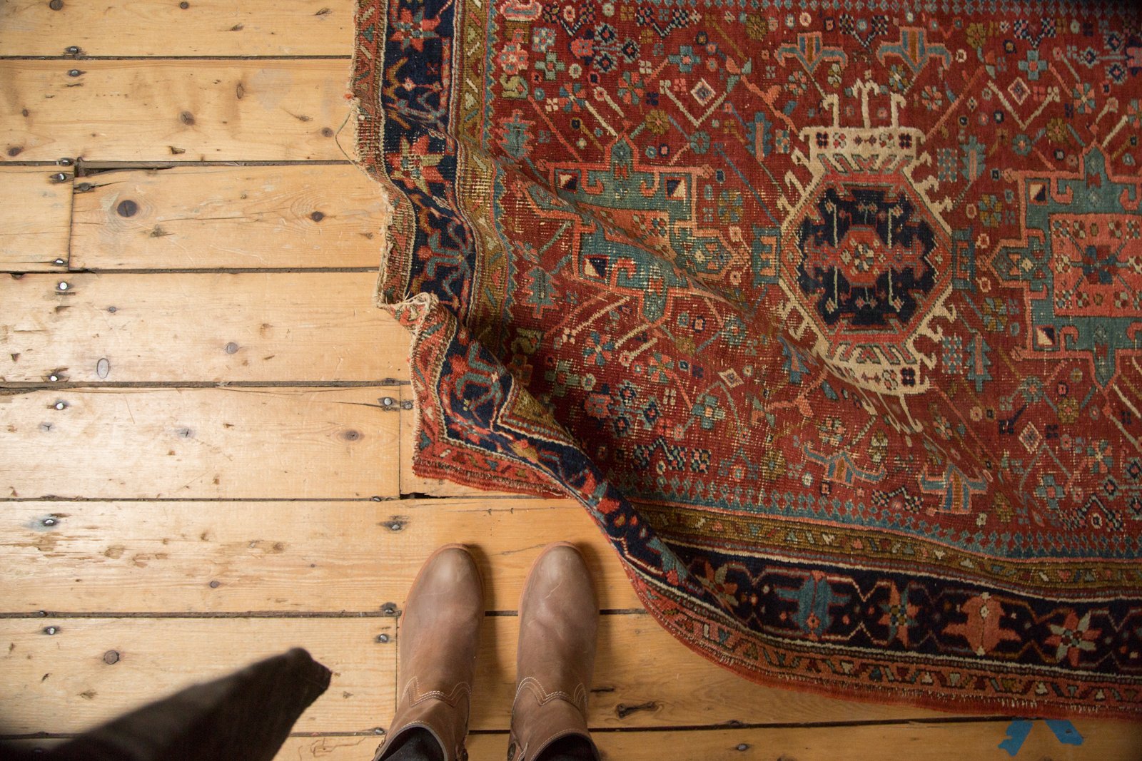 4x4.5 Antique Fine Karaja Square Rug