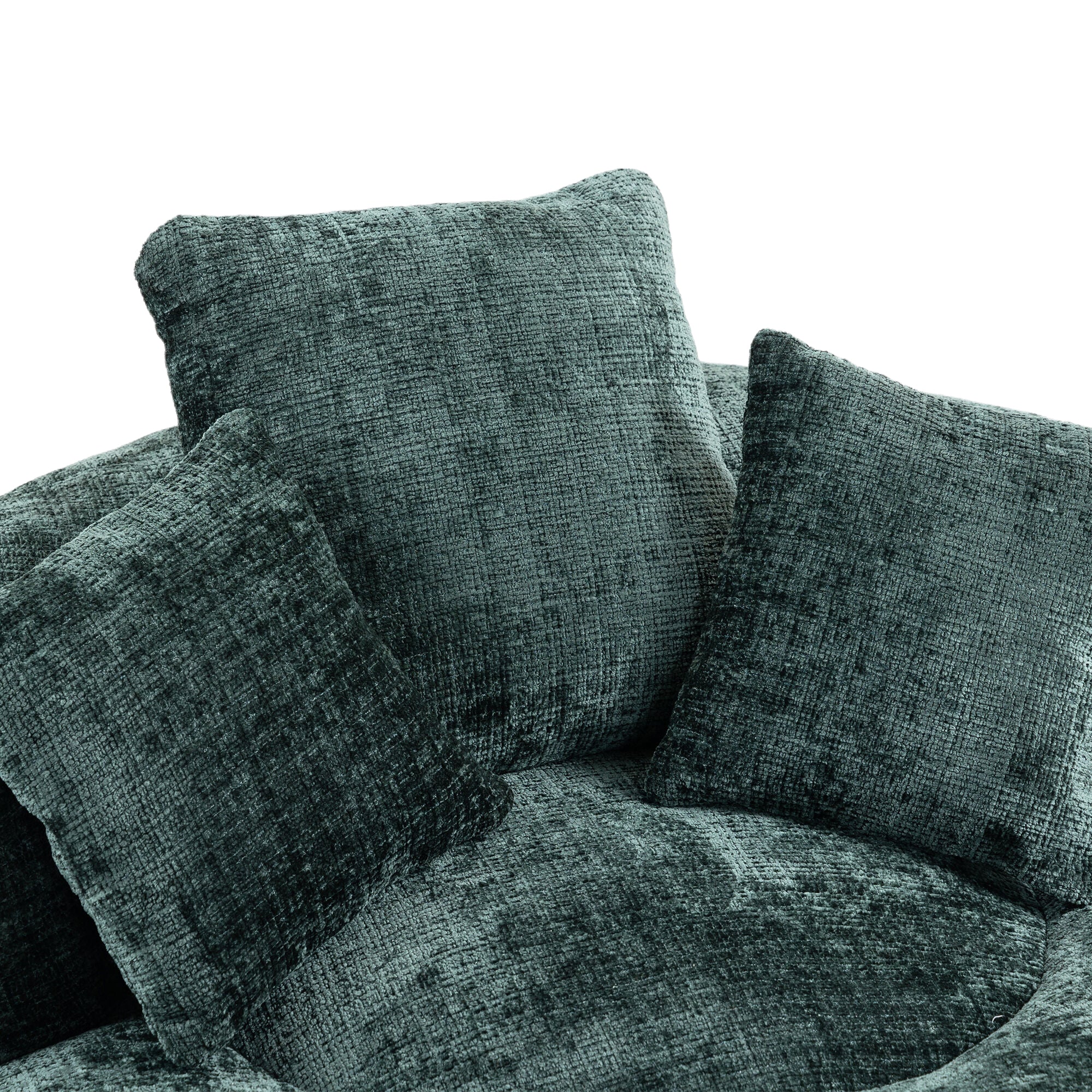 Emerald Chenille High Back Bean Bag Chair Couch with Three Pillows, Indoor & Outdoor, Single Gaming Sofa for Bedroom and Office
